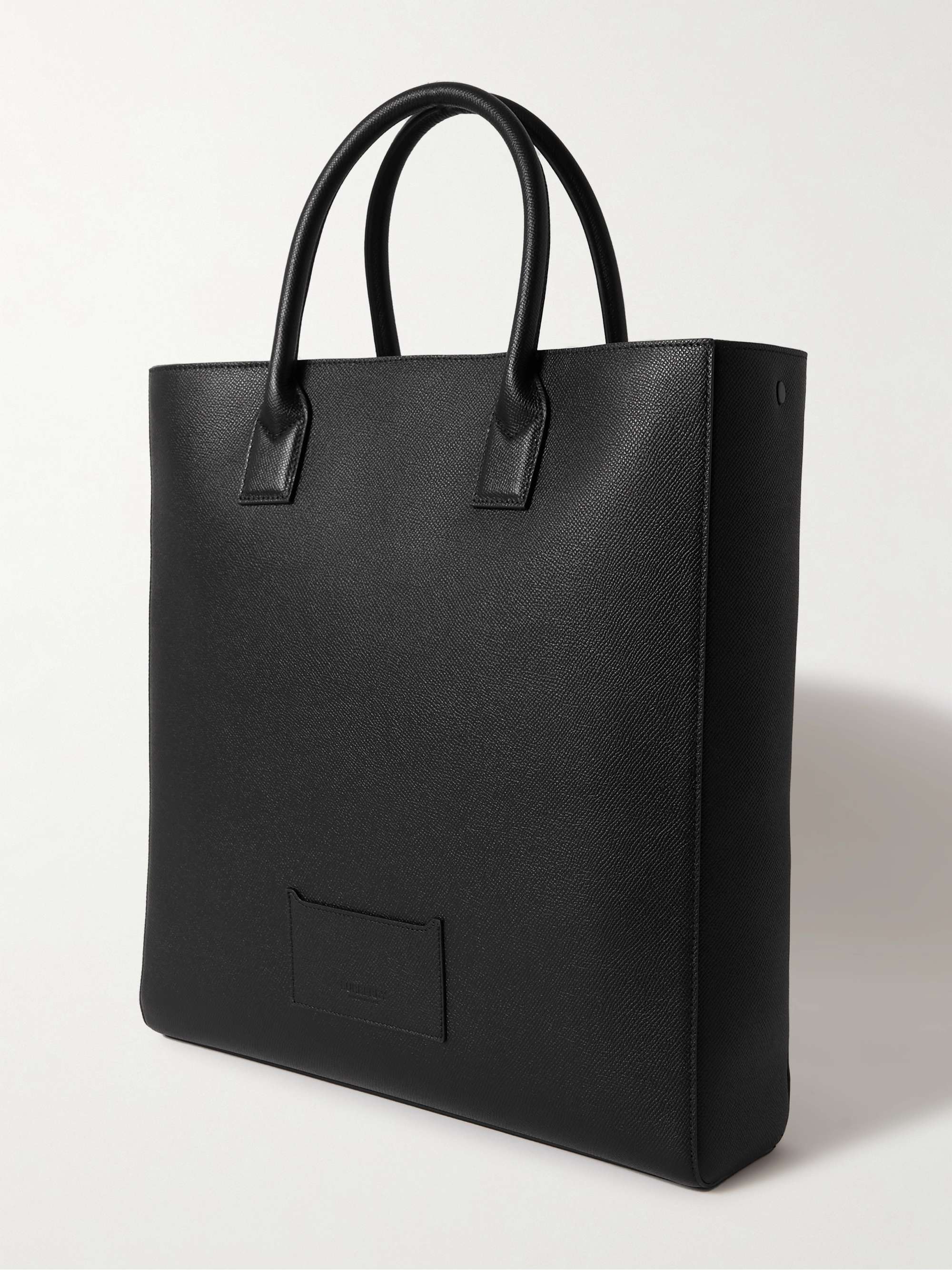 BURBERRY Full-Grain Leather Tote Bag