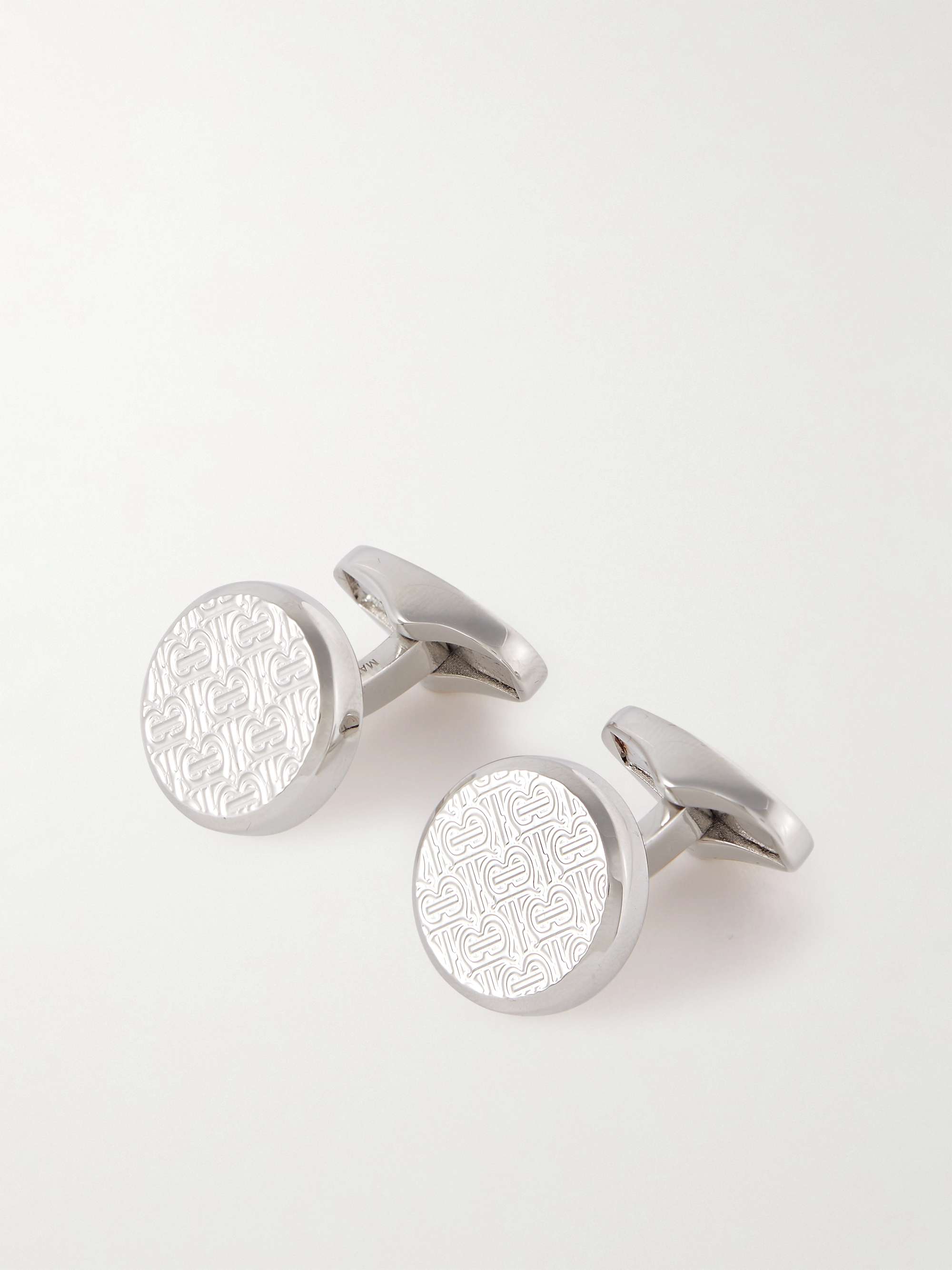 BURBERRY Palladium-Plated Cufflinks for Men | MR PORTER