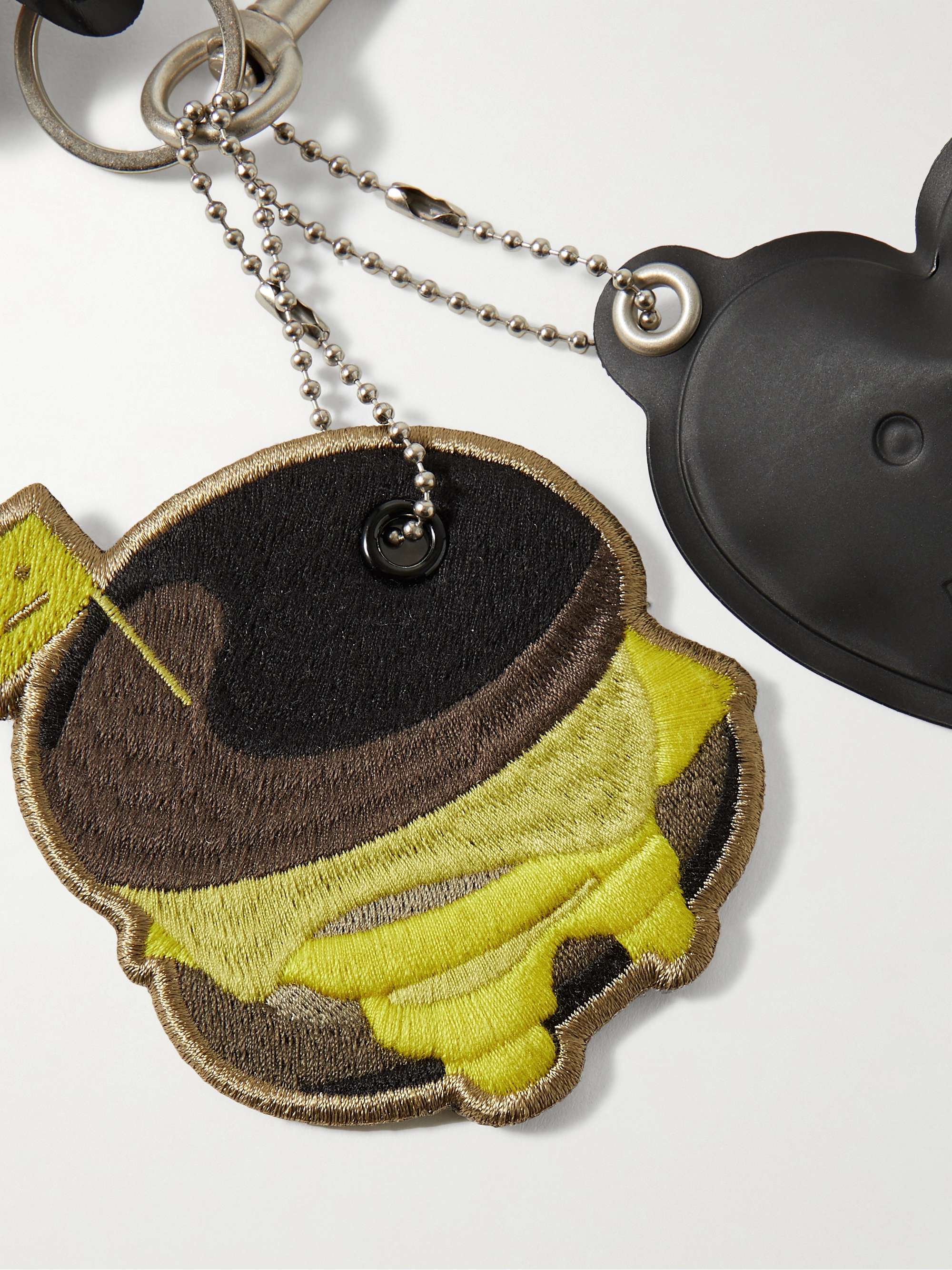 ACNE STUDIOS Logo-Embossed PVC and Leather Key Fob