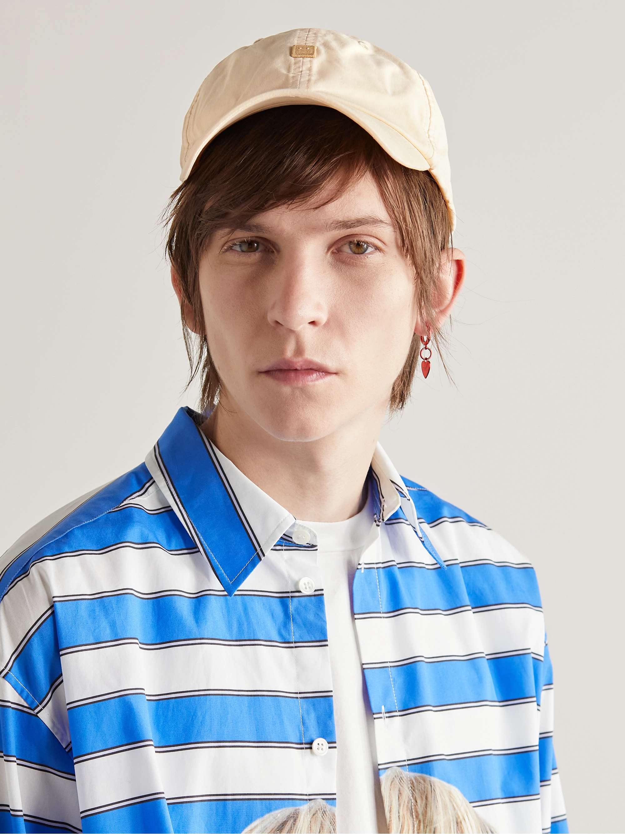 Cream Logo-Appliquéd Cotton-Twill Baseball Cap | ACNE STUDIOS | MR PORTER