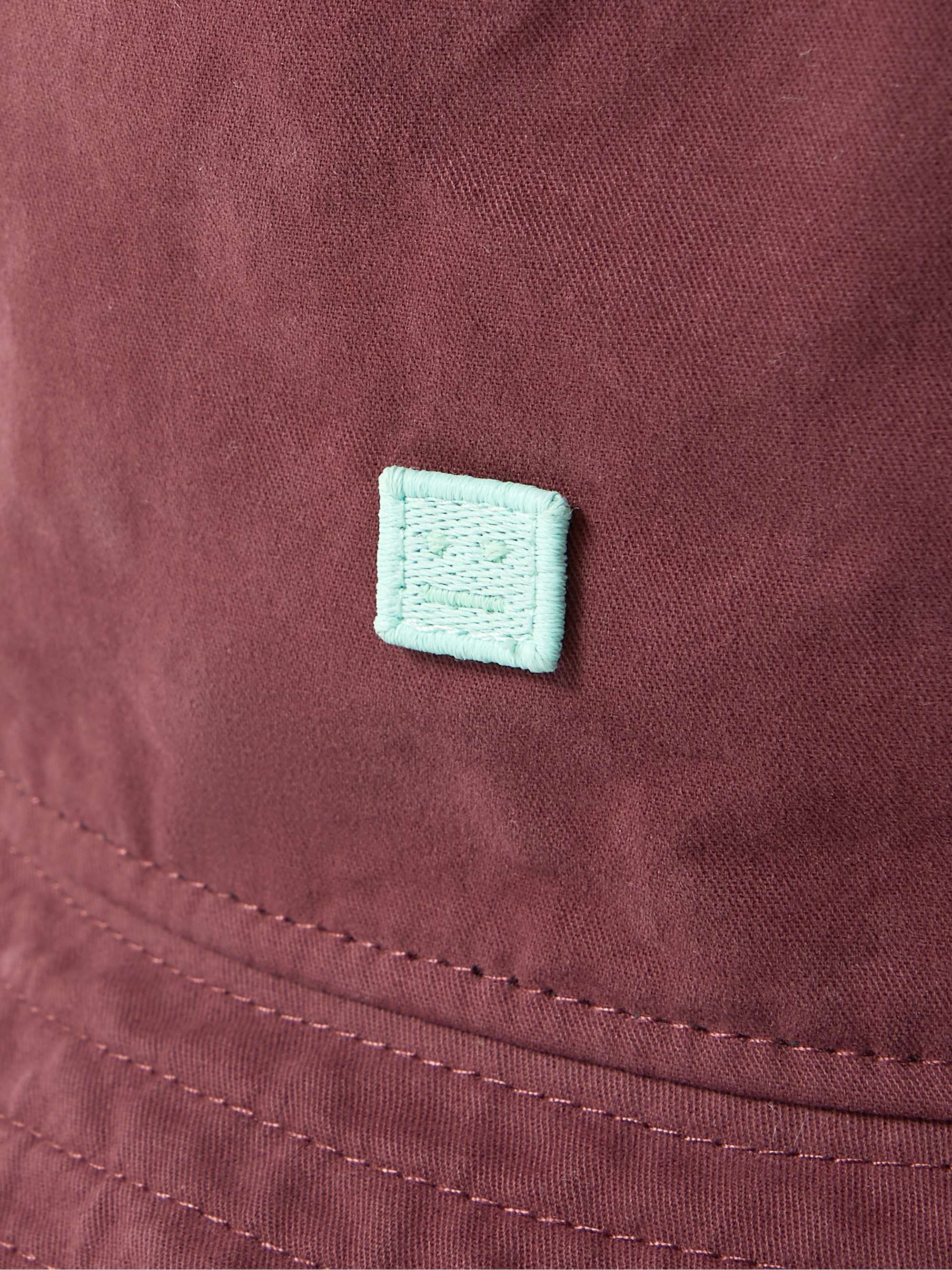 ACNE STUDIOS Logo-Embroidered Appliquéd Cotton-Twill Bucket Hat