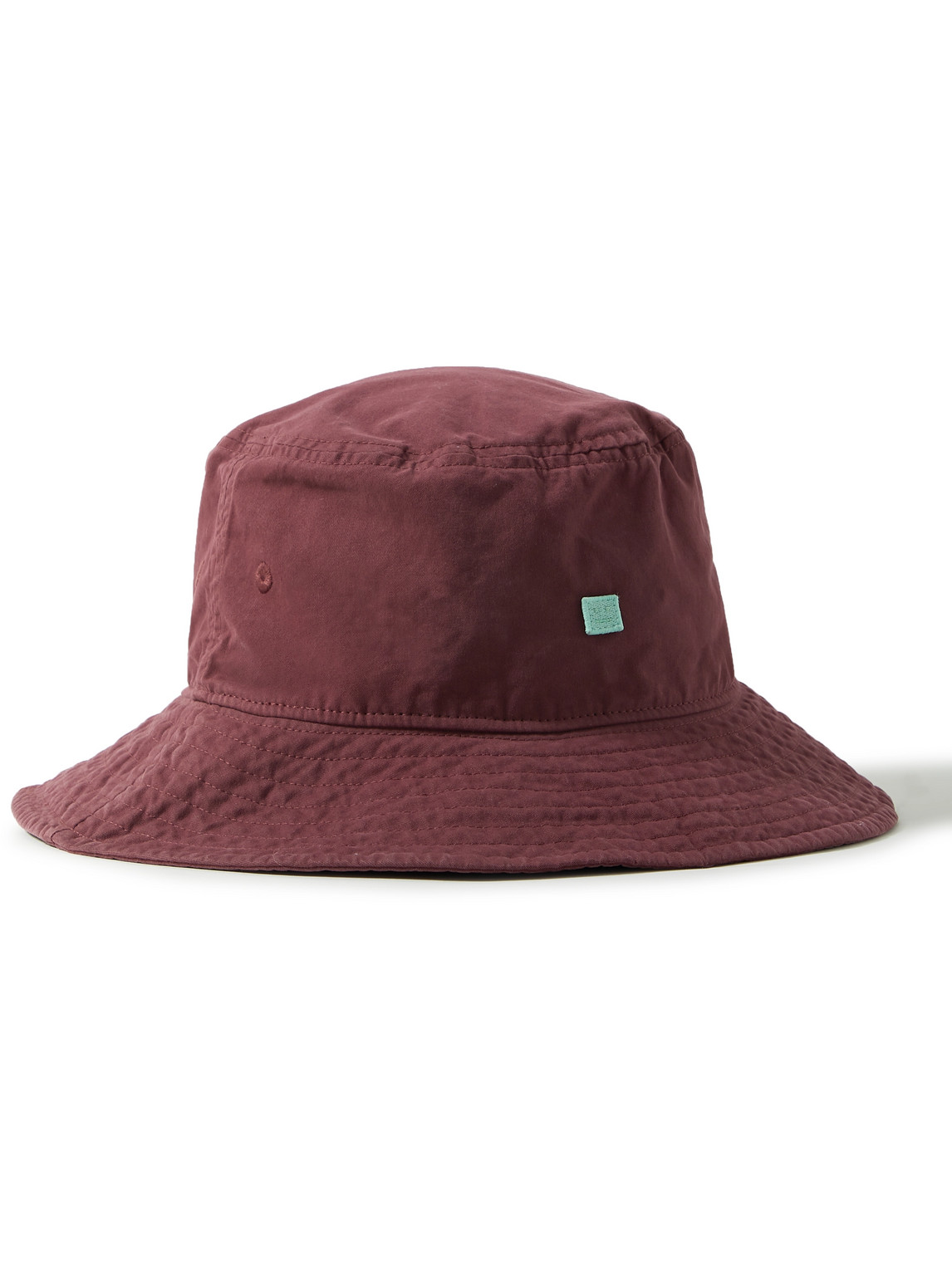 ACNE STUDIOS LOGO-EMBROIDERED APPLIQUÉD COTTON-TWILL BUCKET HAT