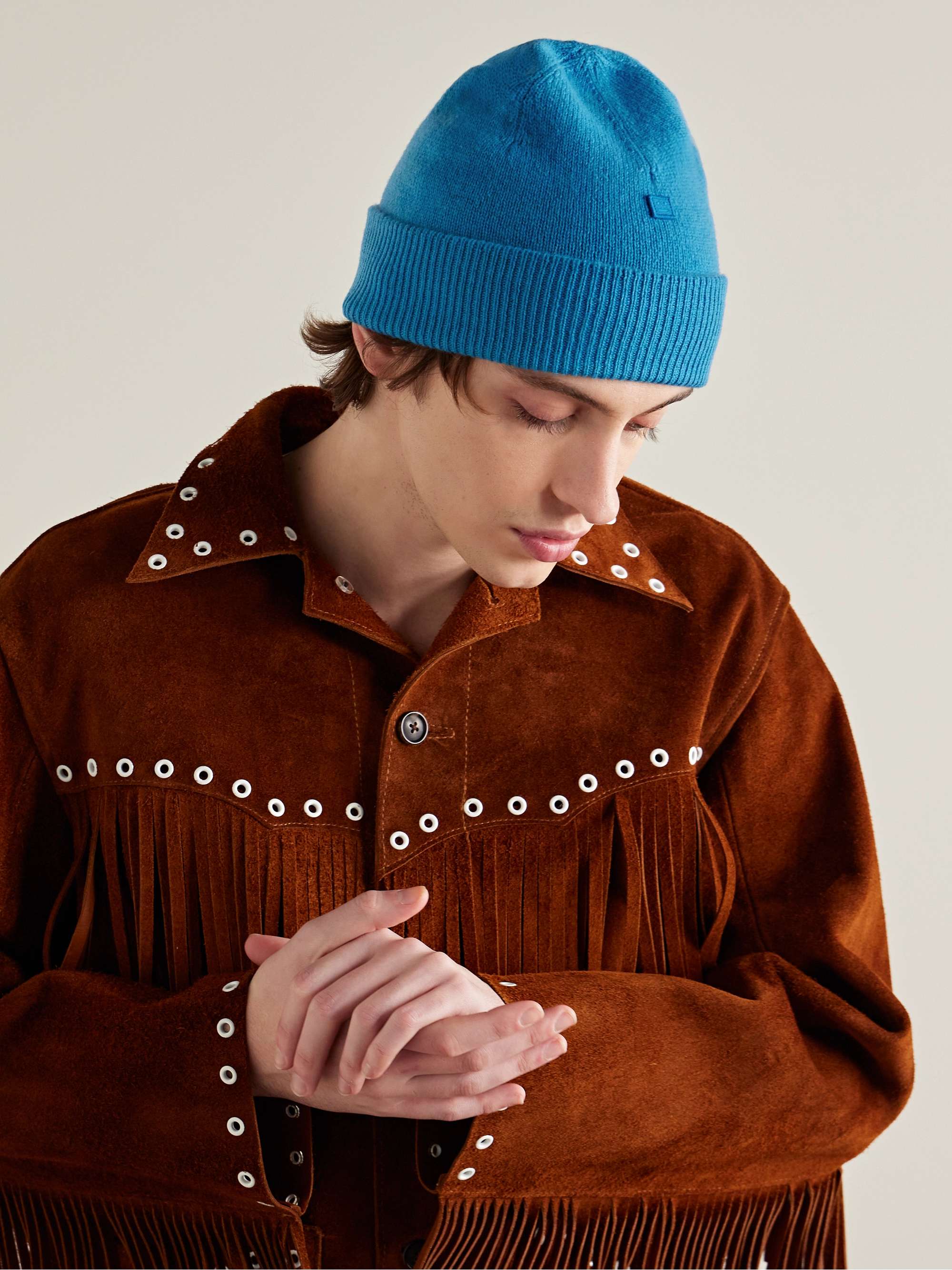ACNE STUDIOS Logo-Appliquéd Wool Beanie