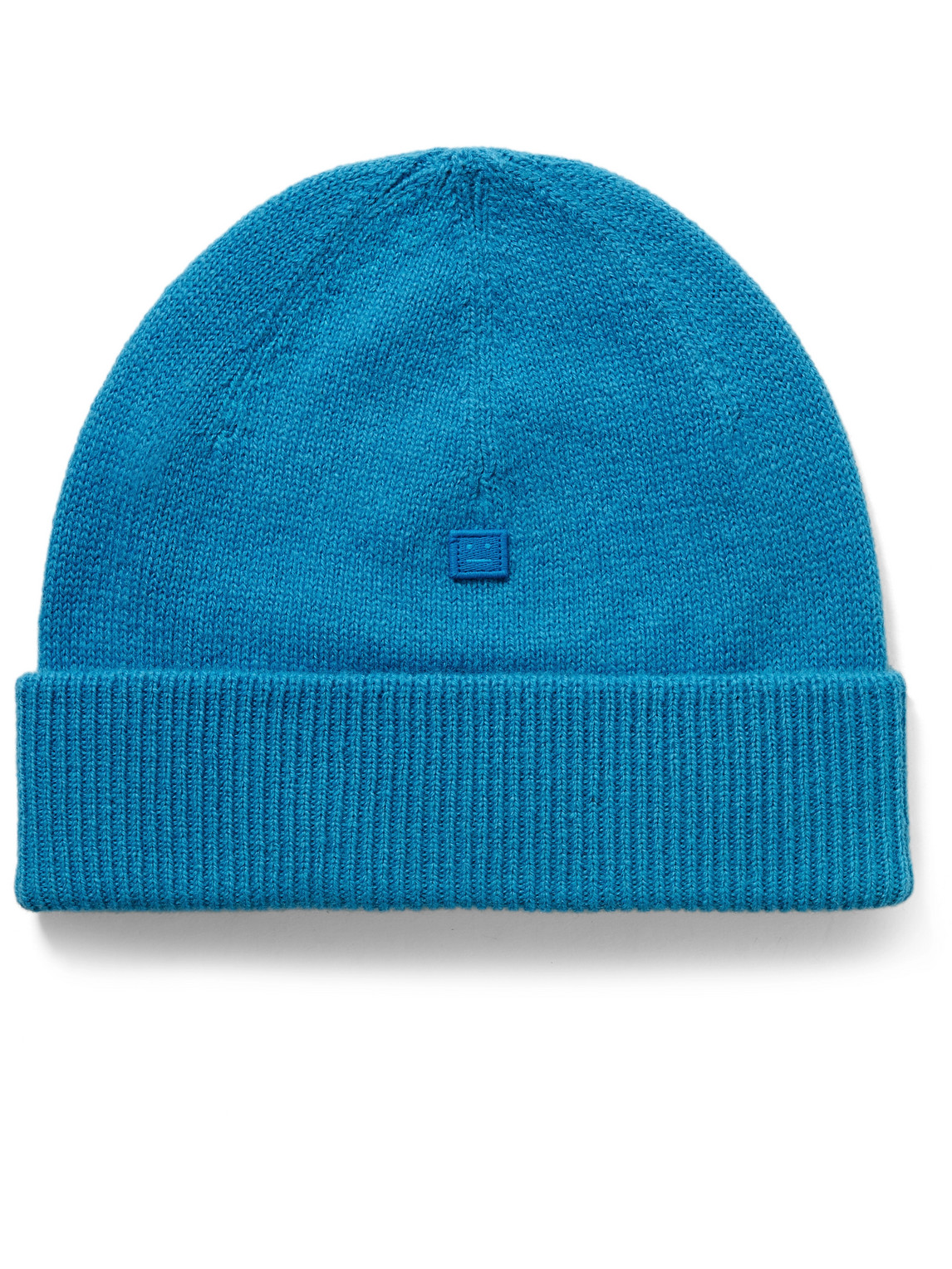 Shop Acne Studios Logo-appliquéd Wool Beanie In Blue