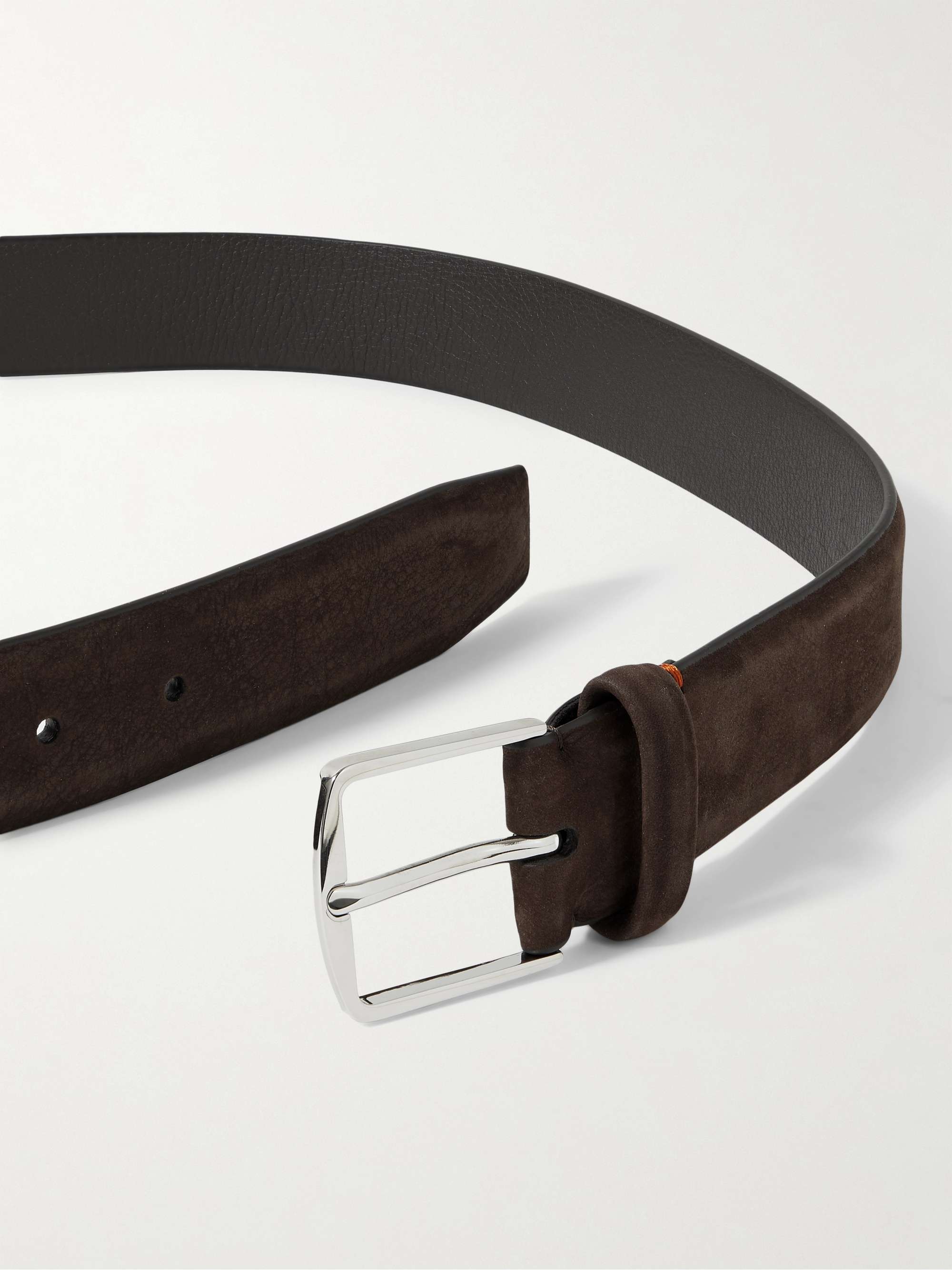 LORO PIANA 3cm Nubuck Belt