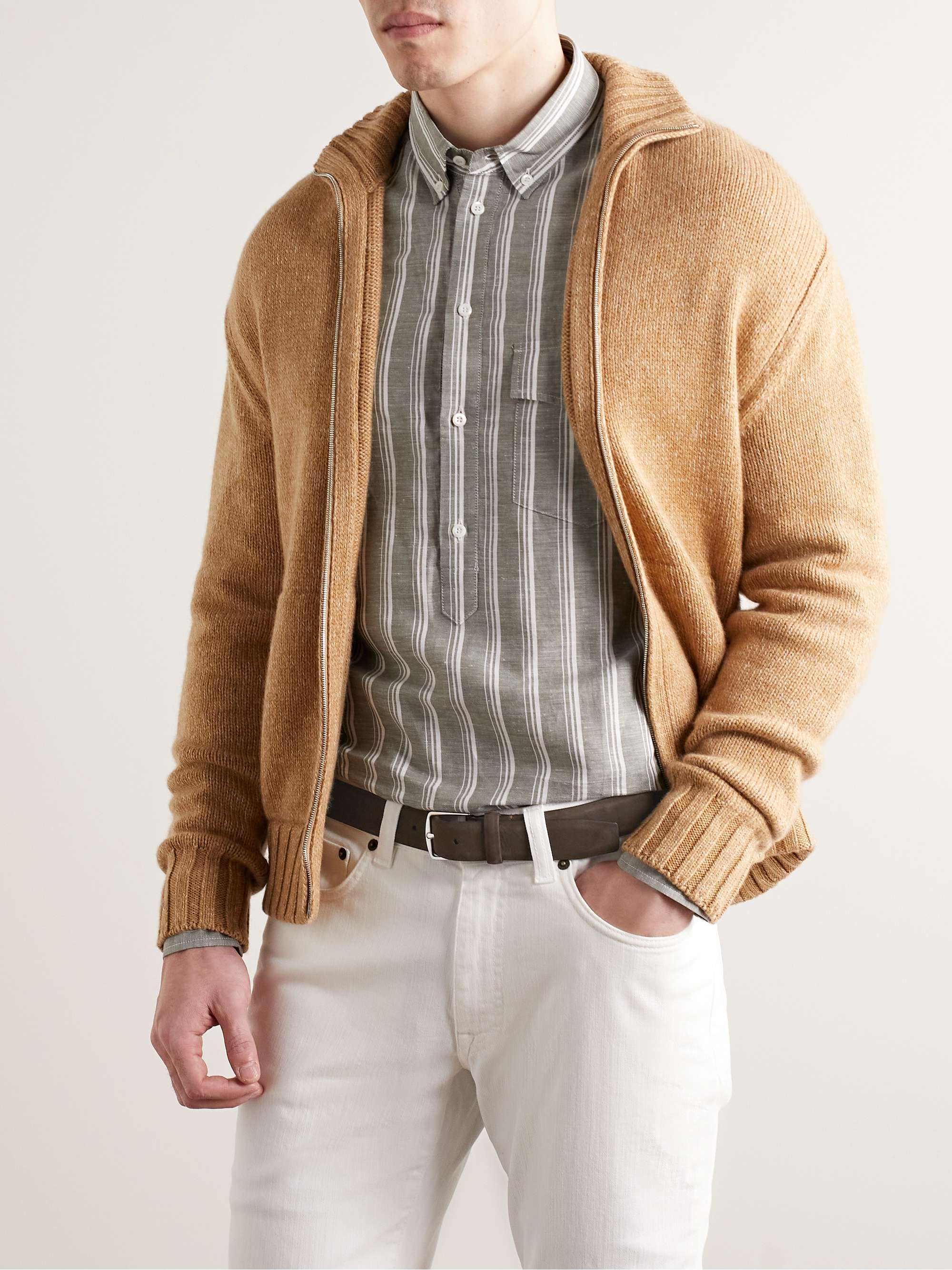 LORO PIANA 3cm Nubuck Belt