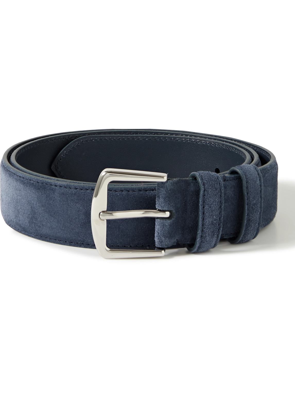 Loro Piana 3.5cm Suede Belt In Blue