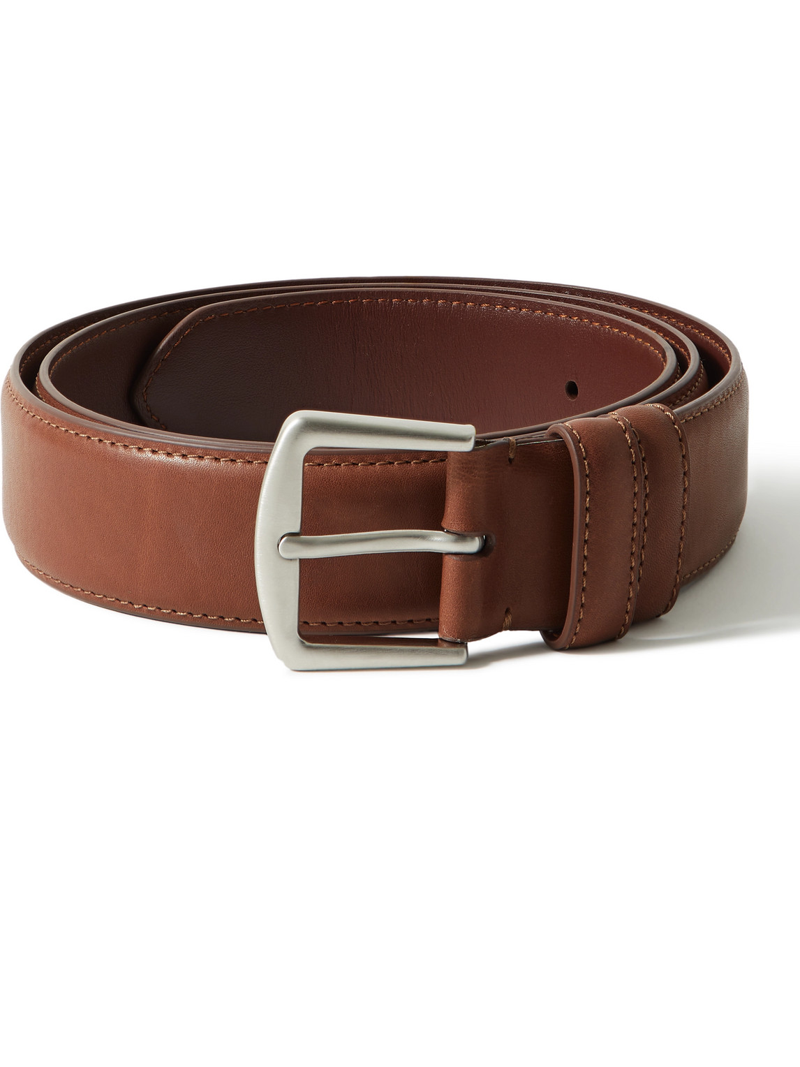 Loro Piana Alsavel 3cm Leather Belt In Brown