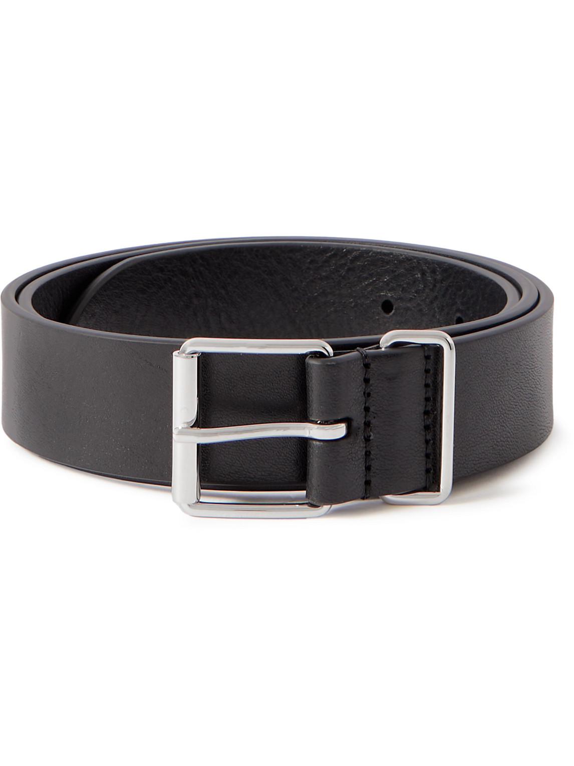Anderson's Narrow Leather Belt In Black