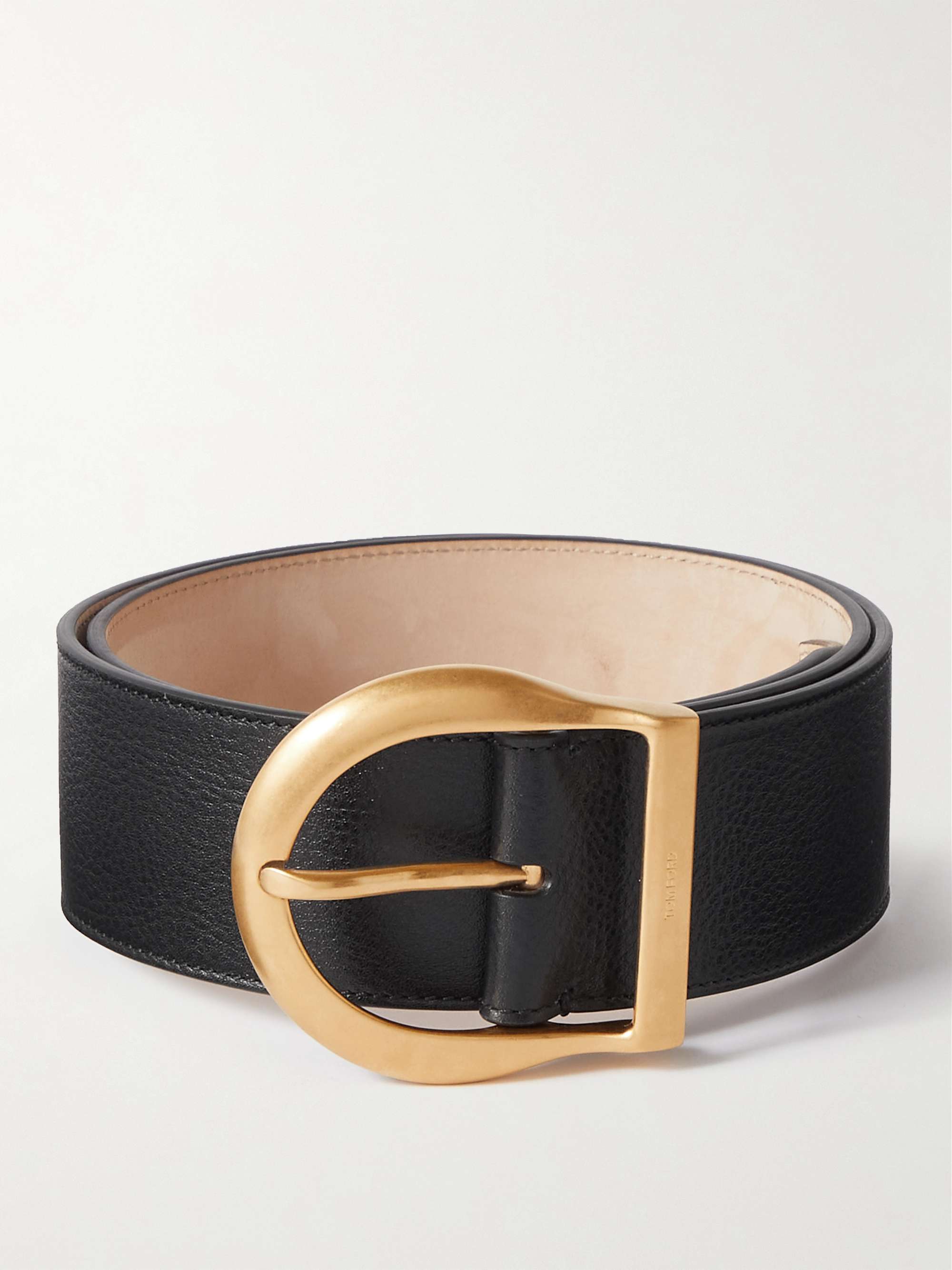 Tom Ford 3.5cm Reversible Full-Grain Leather Belt - Men - Black Belts