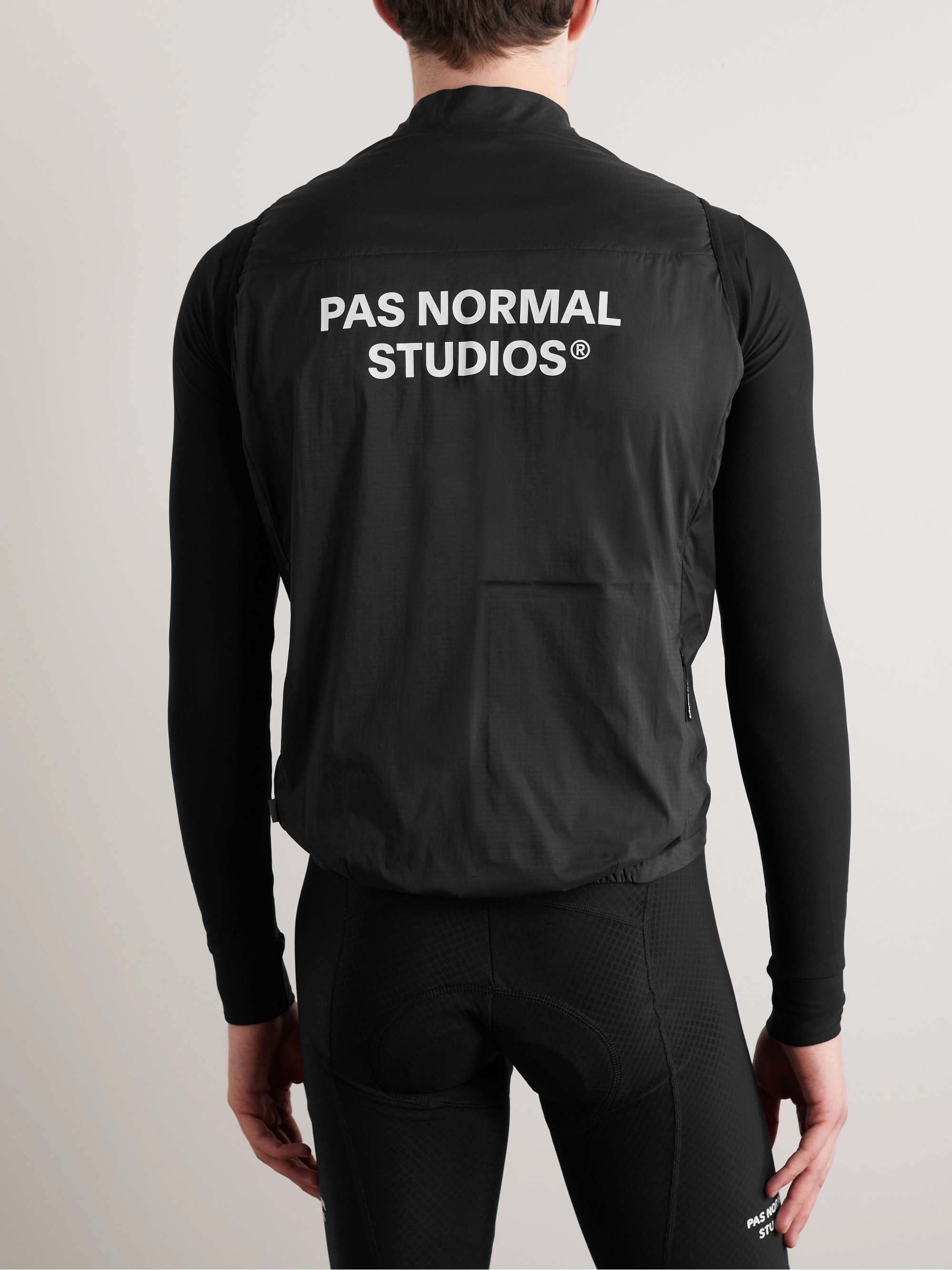 PAS NORMAL STUDIOS Essential Logo-Print Pertex Quantum Ripstop Cycling Gilet