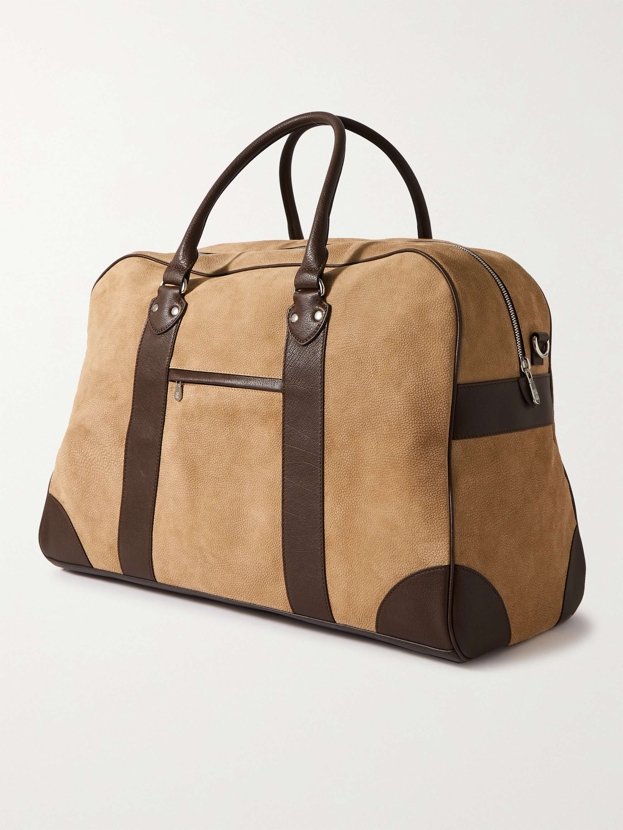 BRUNELLO CUCINELLI Borsa Leather-Trimmed Canvas Weekend Bag