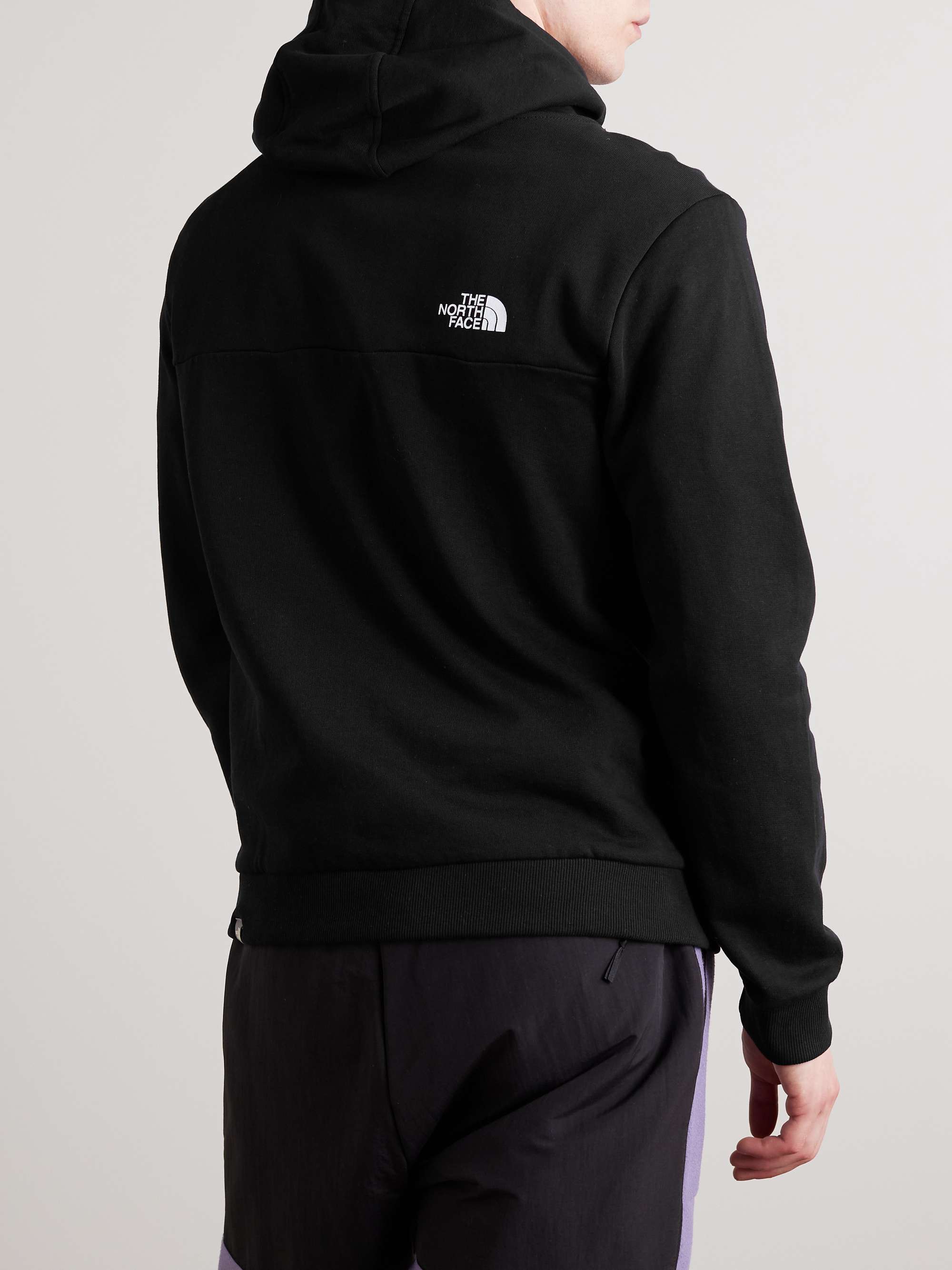 THE NORTH FACE Printed Mélange Cotton-Blend Jersey Hoodie
