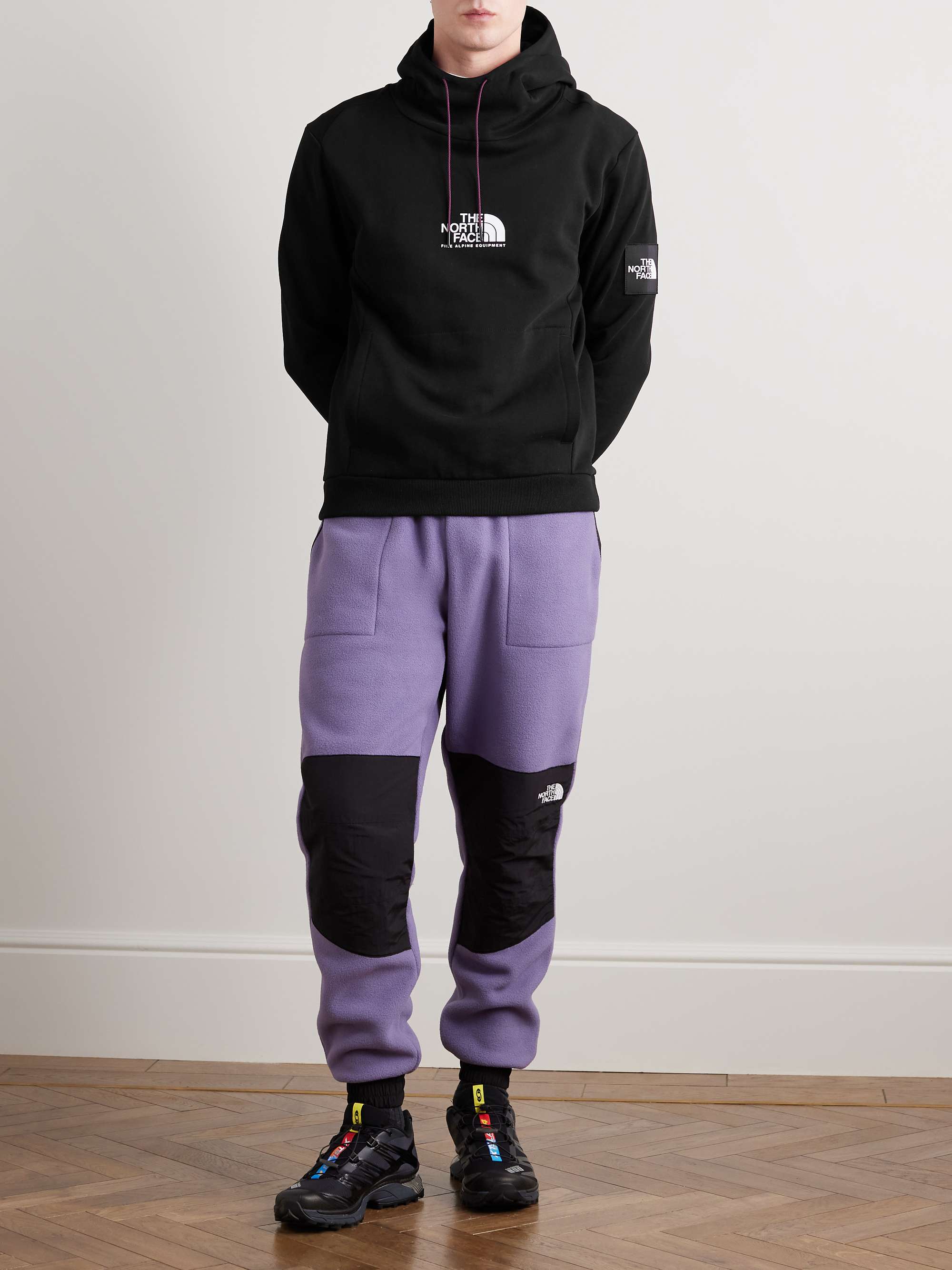 THE NORTH FACE Printed Mélange Cotton-Blend Jersey Hoodie