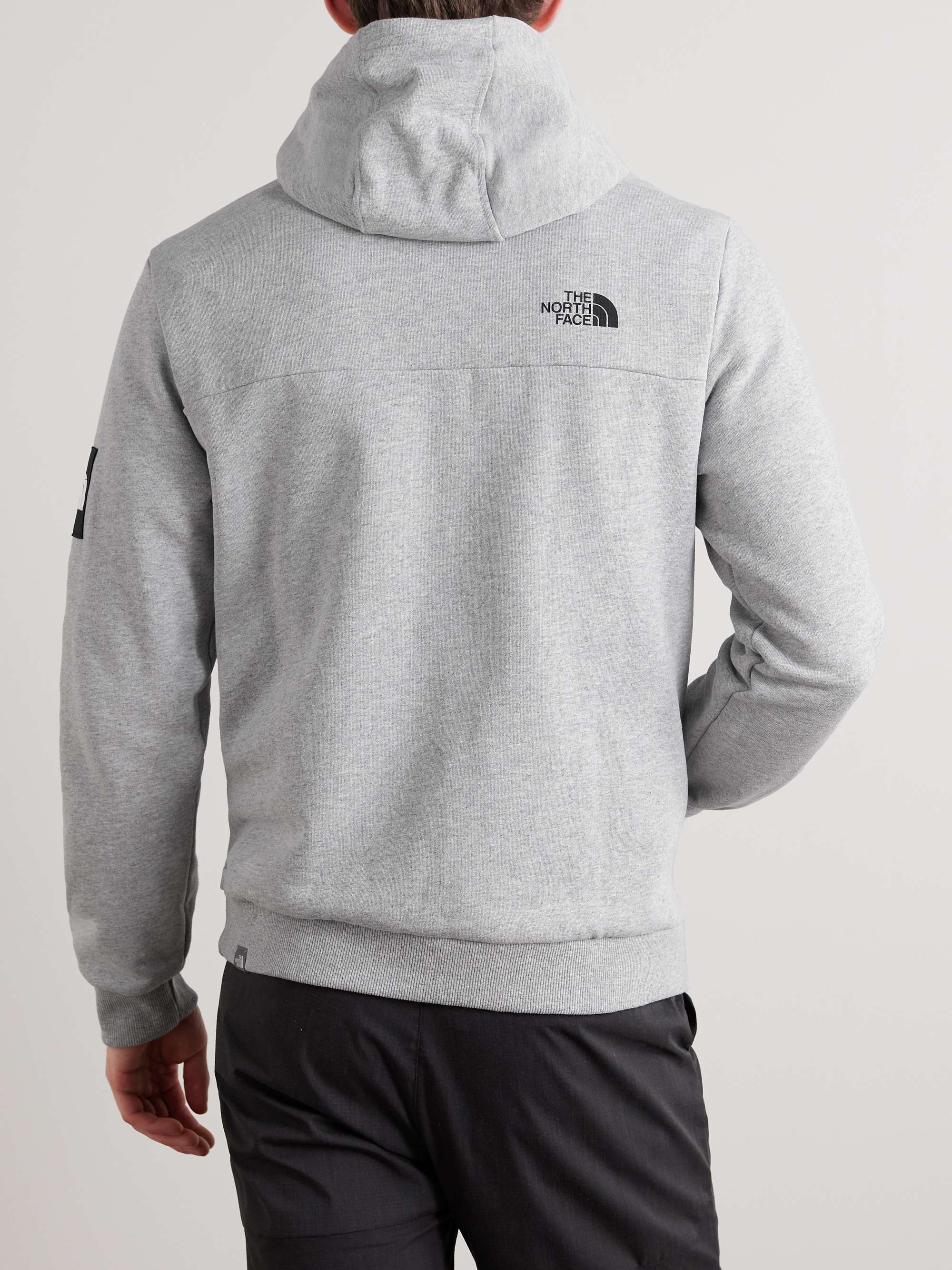 THE NORTH FACE Printed Mélange Cotton-Blend Jersey Hoodie