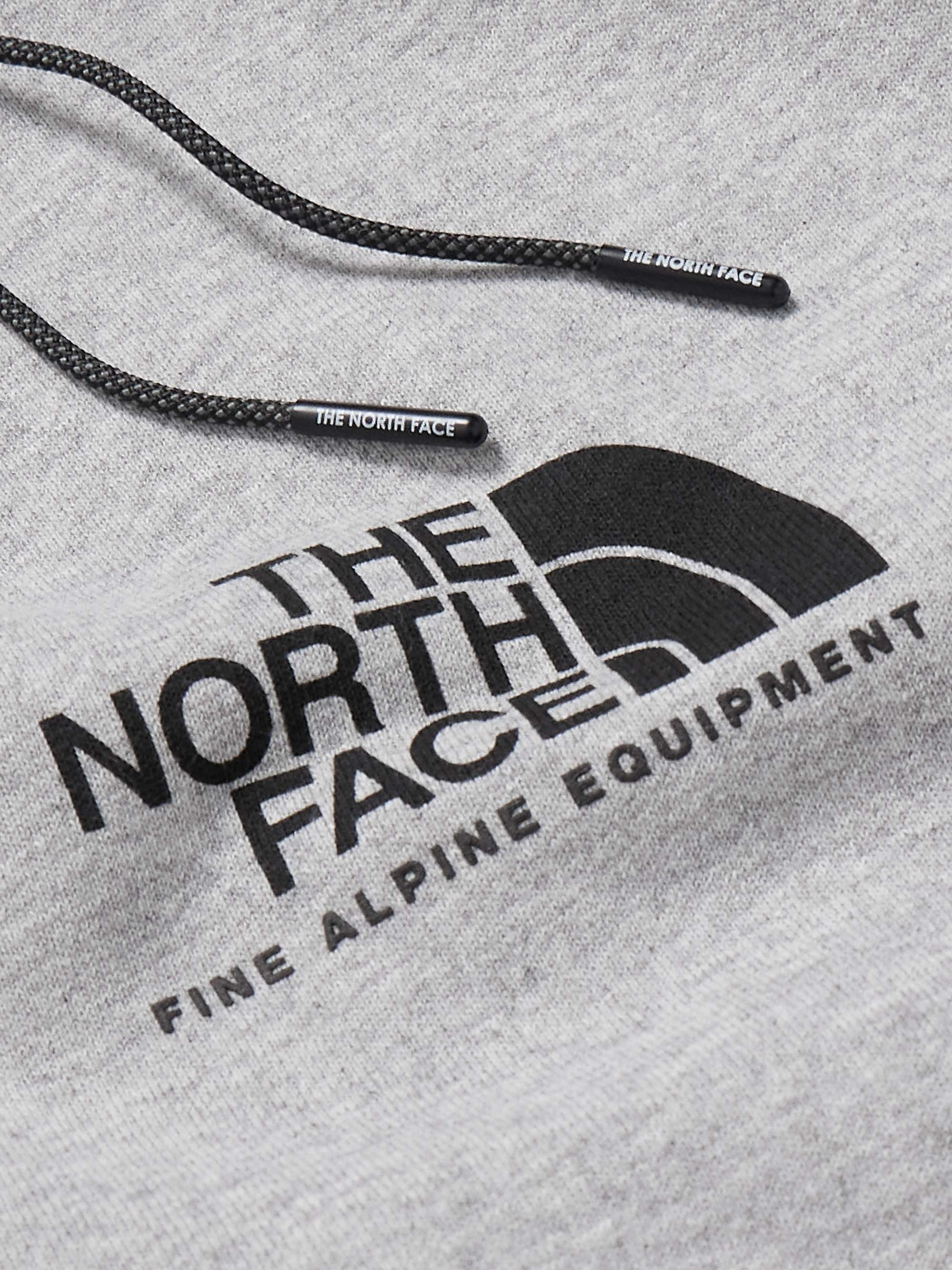 THE NORTH FACE Printed Mélange Cotton-Blend Jersey Hoodie