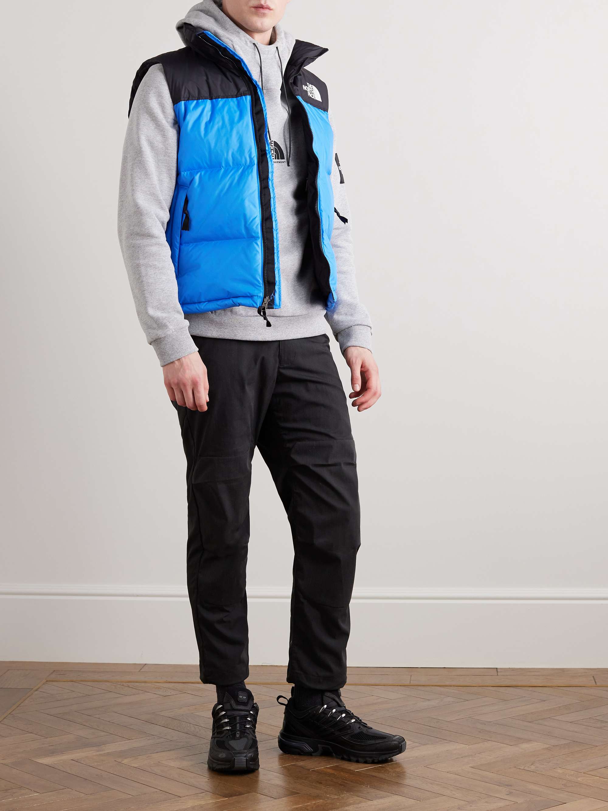 THE NORTH FACE Printed Mélange Cotton-Blend Jersey Hoodie