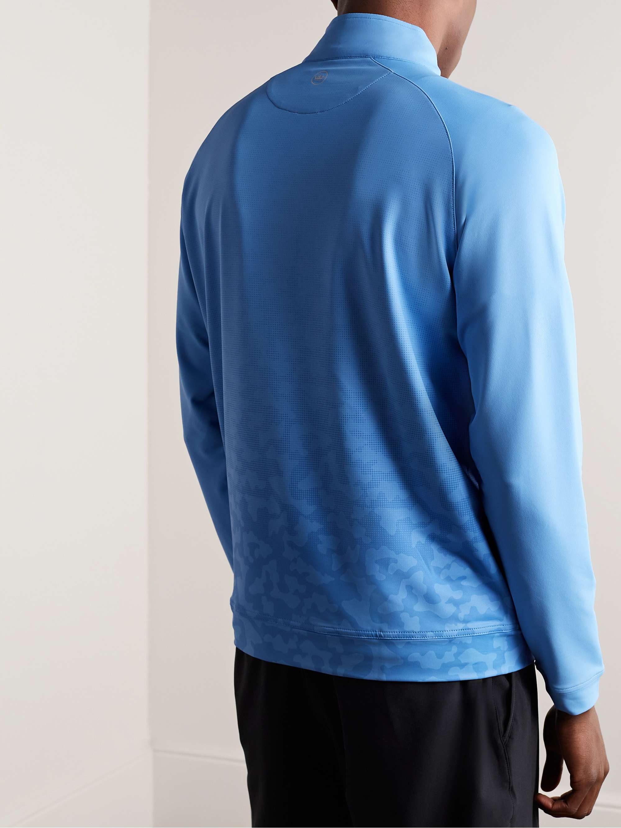 PETER MILLAR Perth CamoTech-Jersey Half-Zip Golf Top