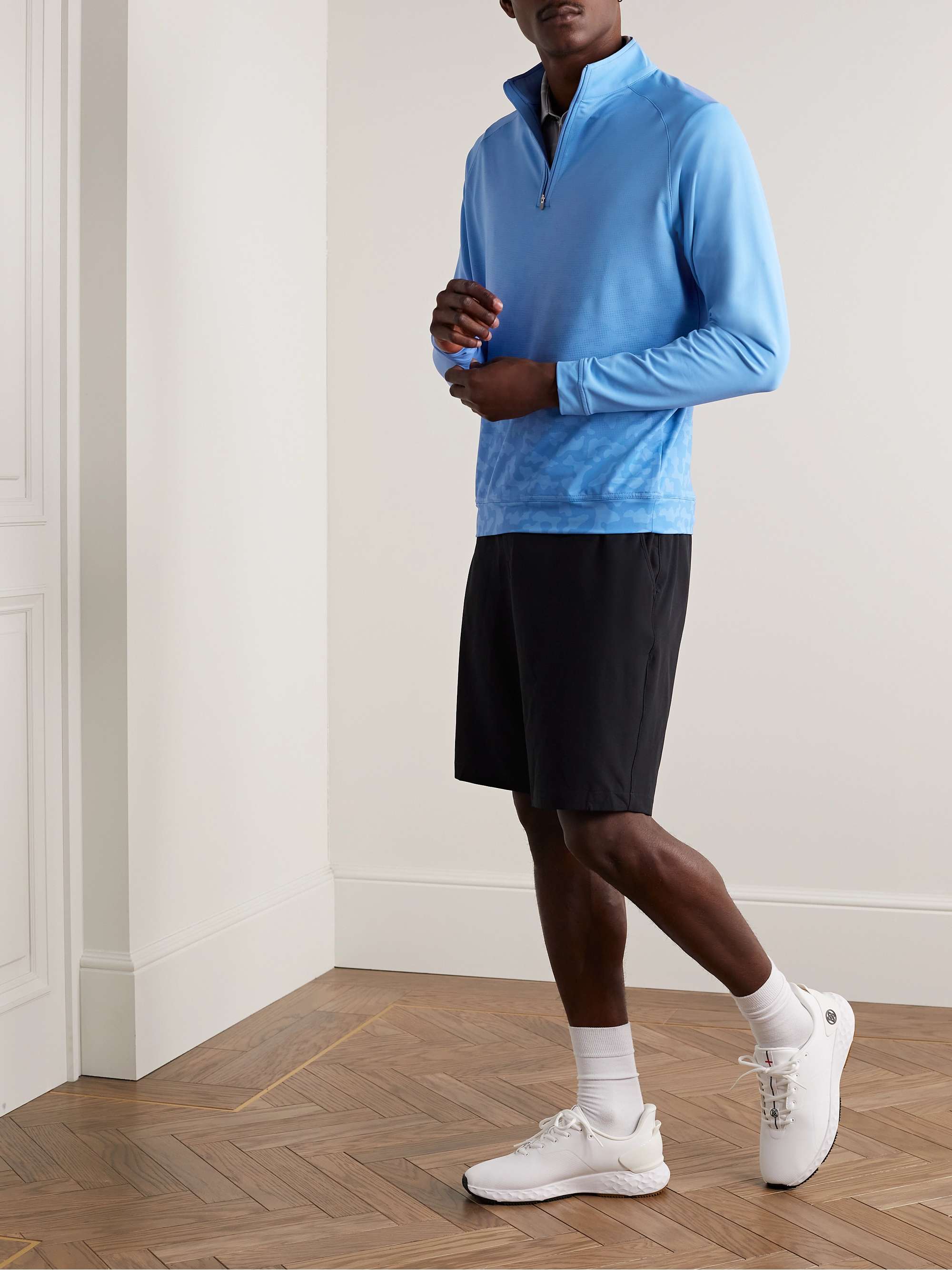 PETER MILLAR Perth CamoTech-Jersey Half-Zip Golf Top