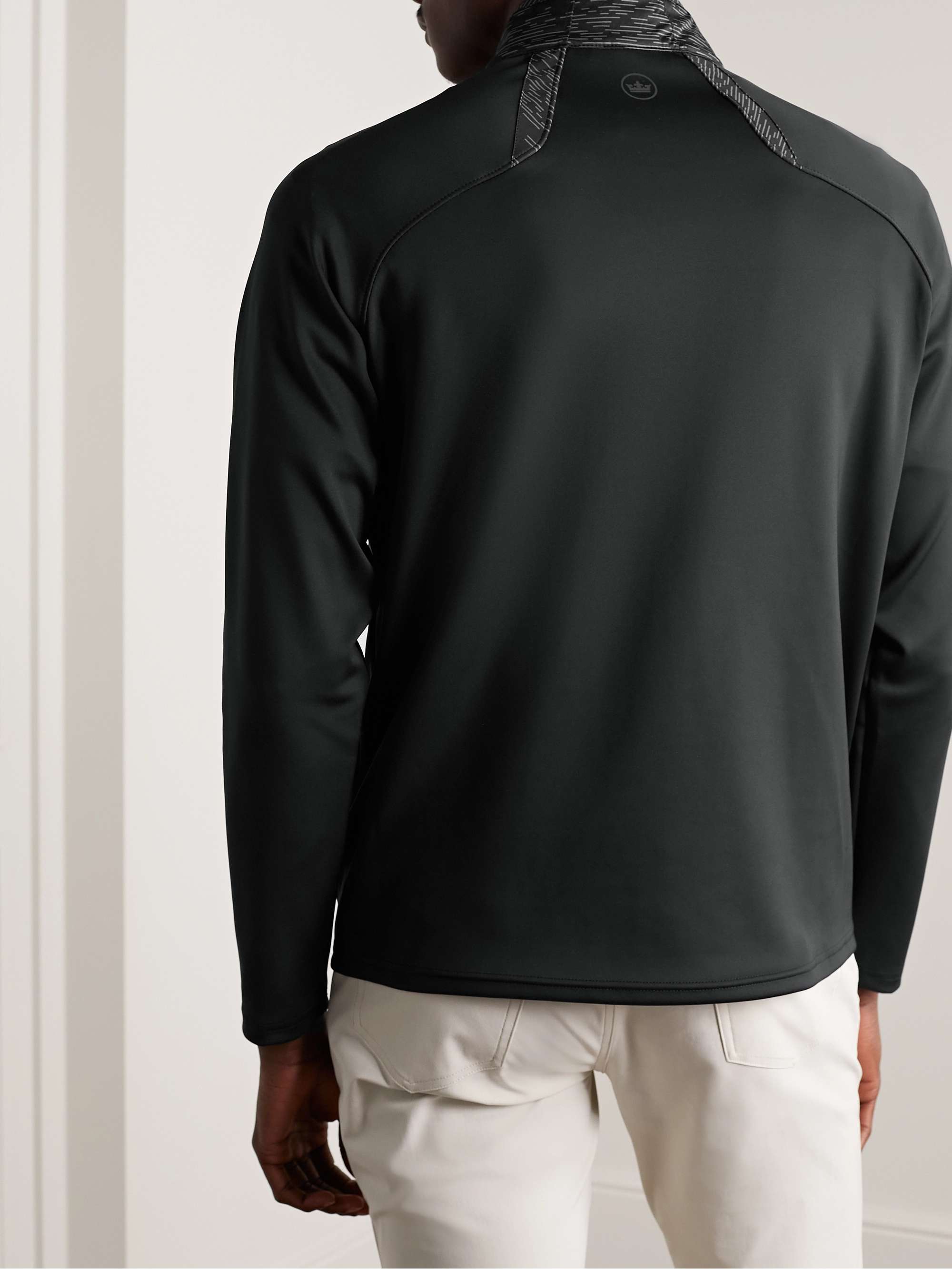 PETER MILLAR Merge Elite Printed Shell and Stretch-Jersey Golf Jacket