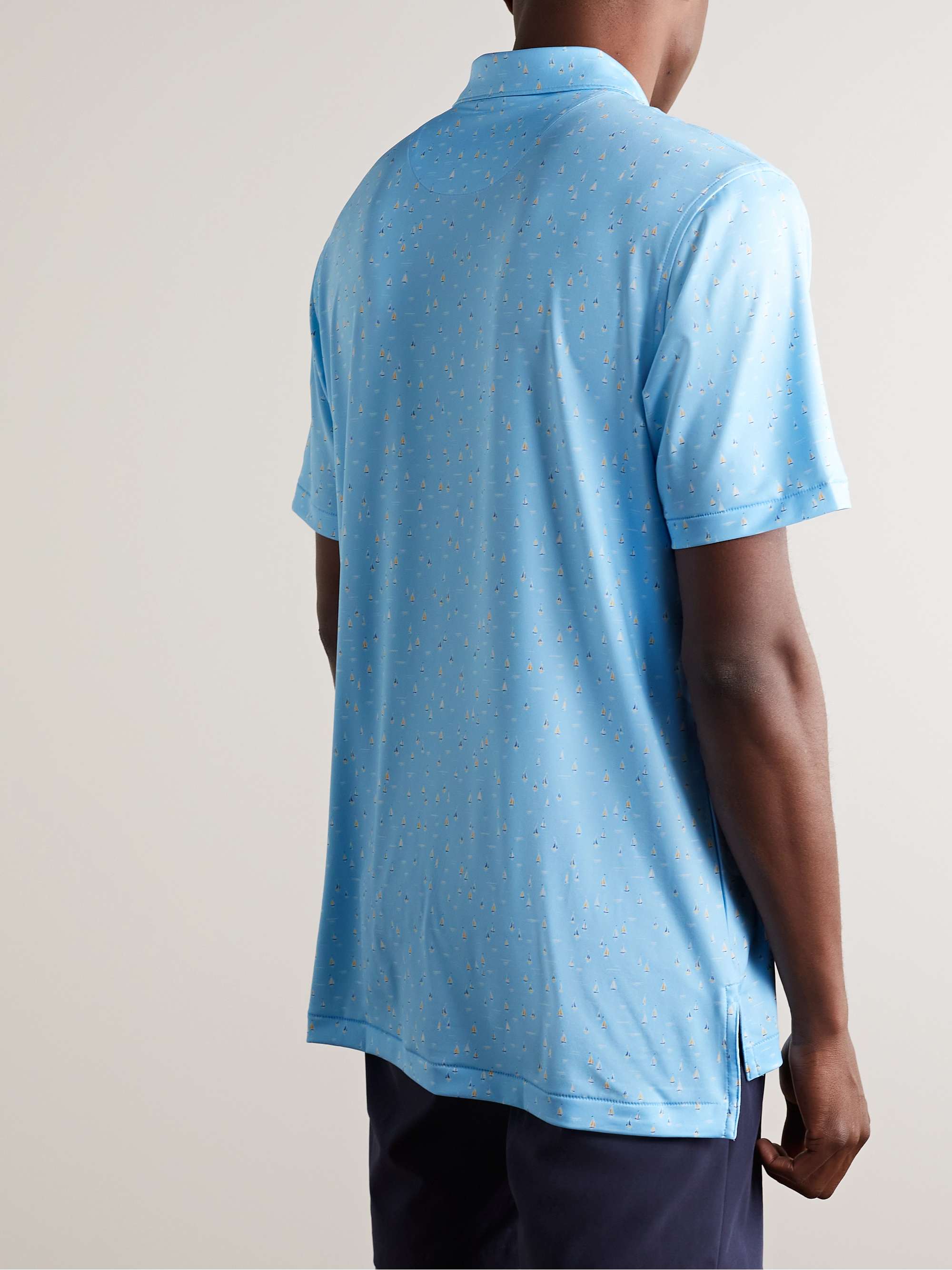 PETER MILLAR Sailing Away Printed Stretch-Jersey Golf Polo Shirt