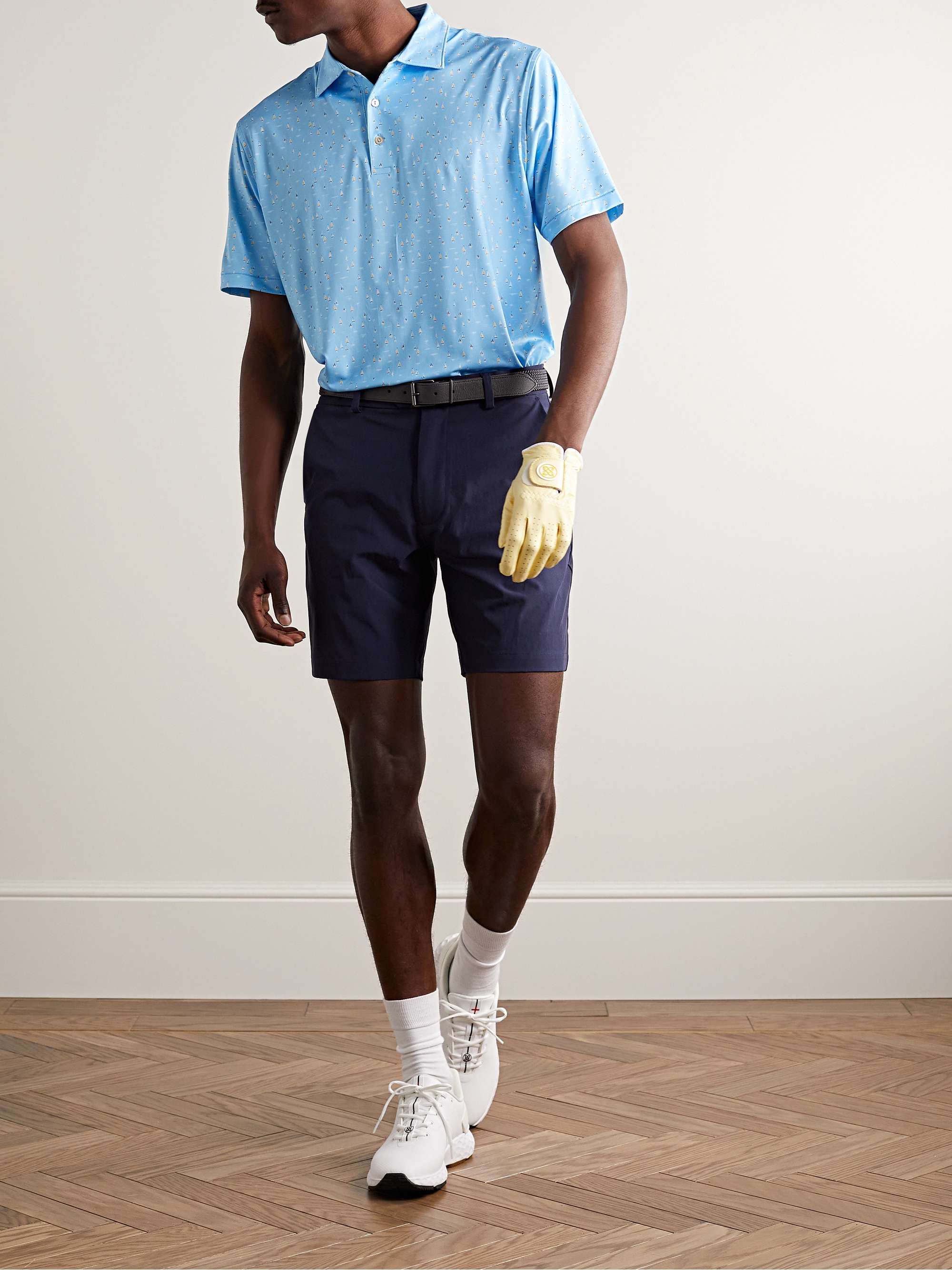 PETER MILLAR Sailing Away Printed Stretch-Jersey Golf Polo Shirt
