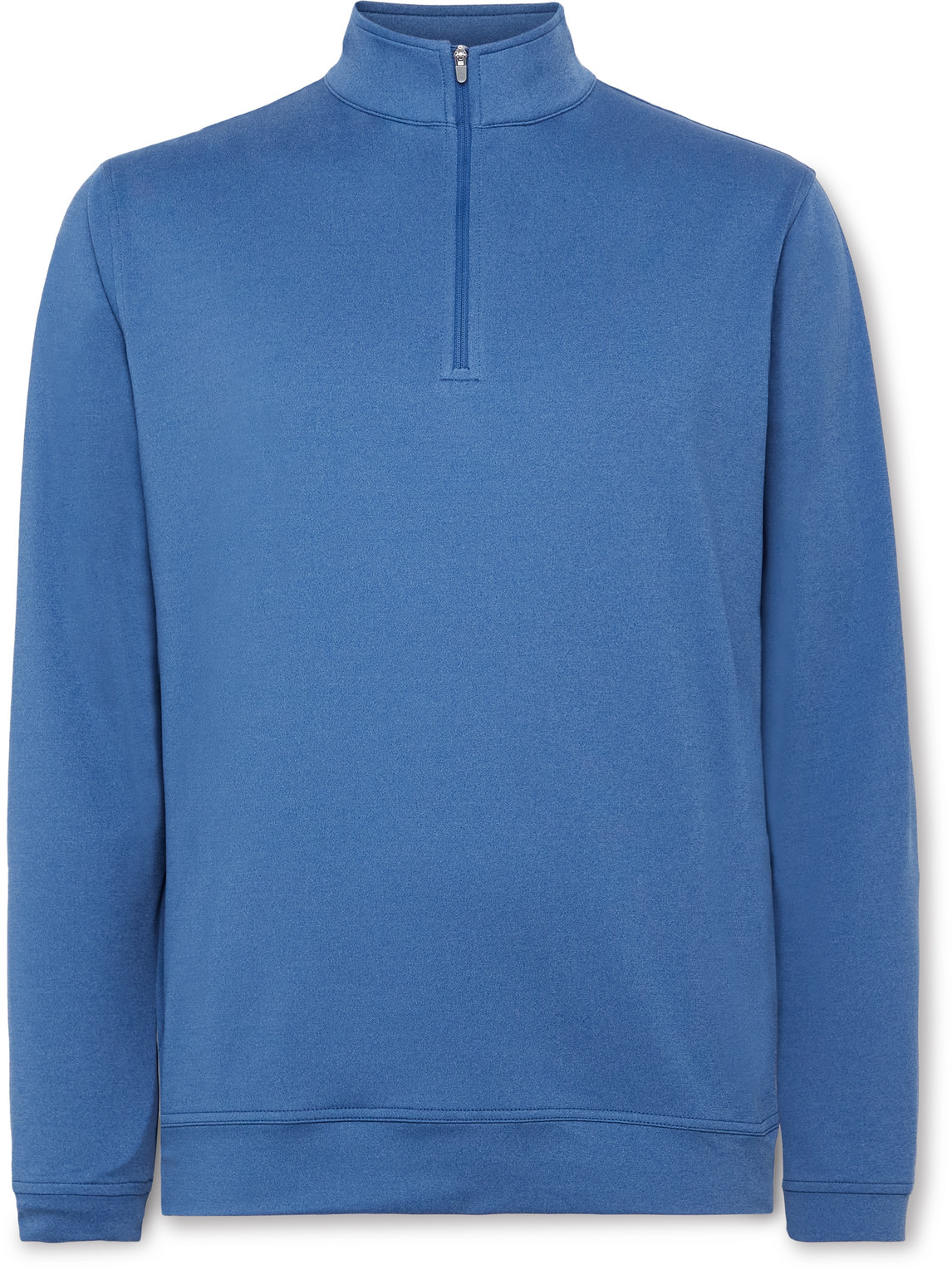Peter Millar Perth Mélange Performance Quarter Zip Pullover In Blue