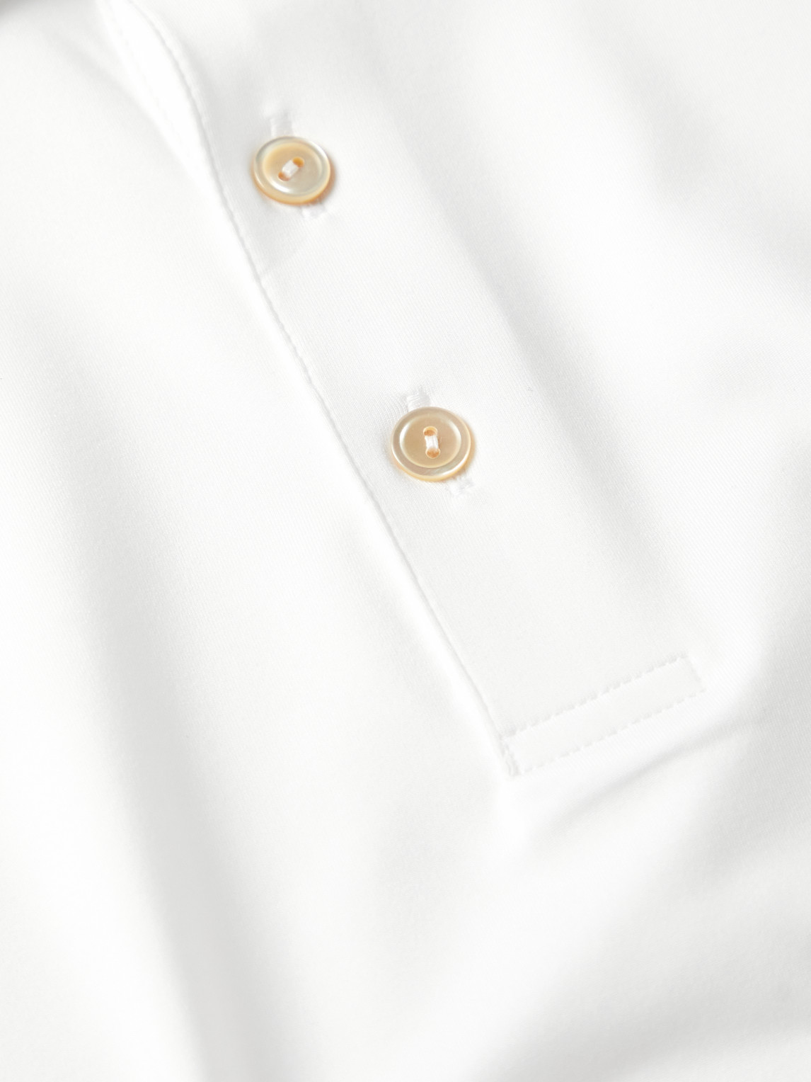 Shop Peter Millar Tech-jersey Golf Polo Shirt In White