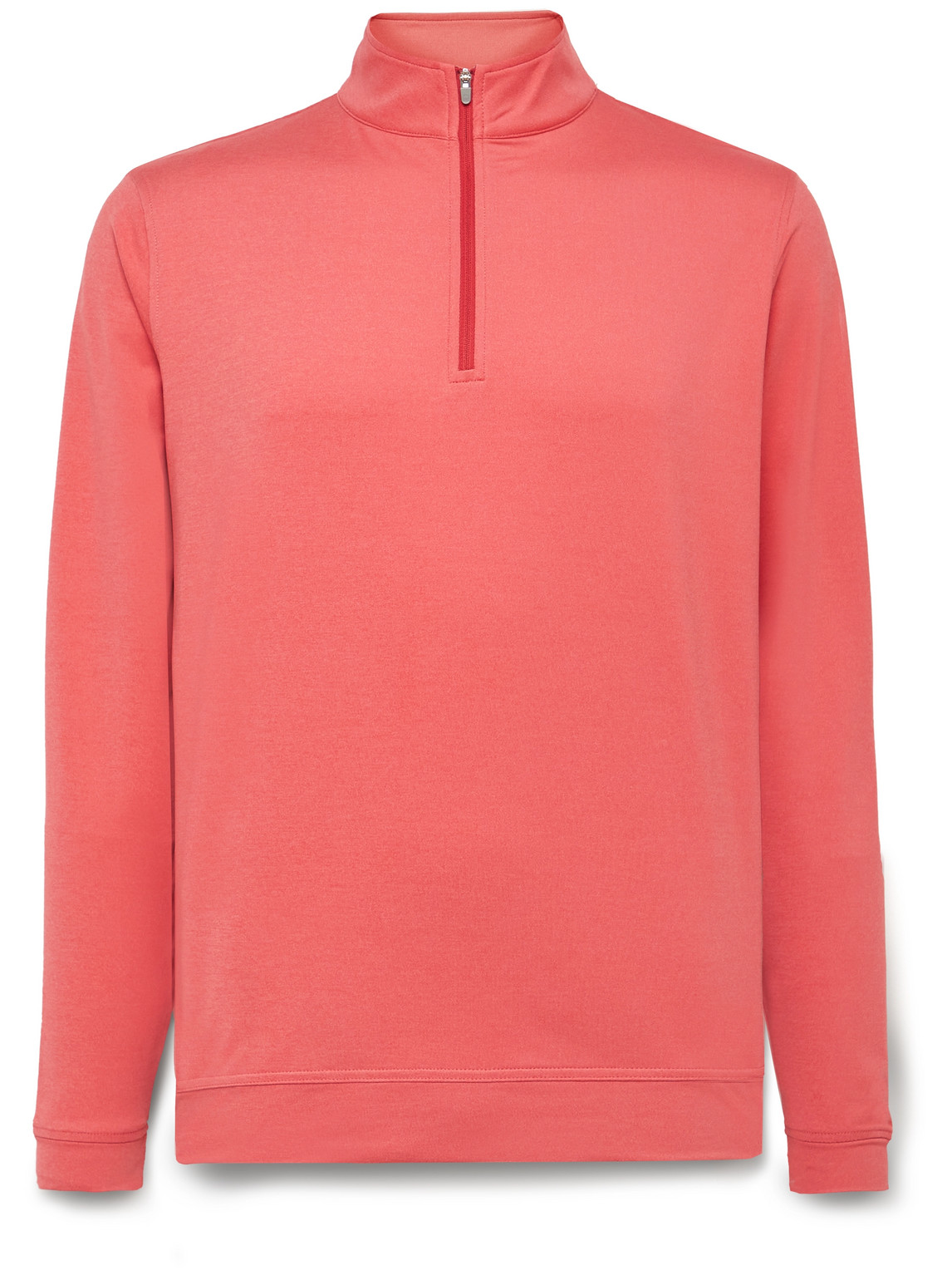 Peter Millar Perth Mélange Performance Quarter Zip Pullover In Red