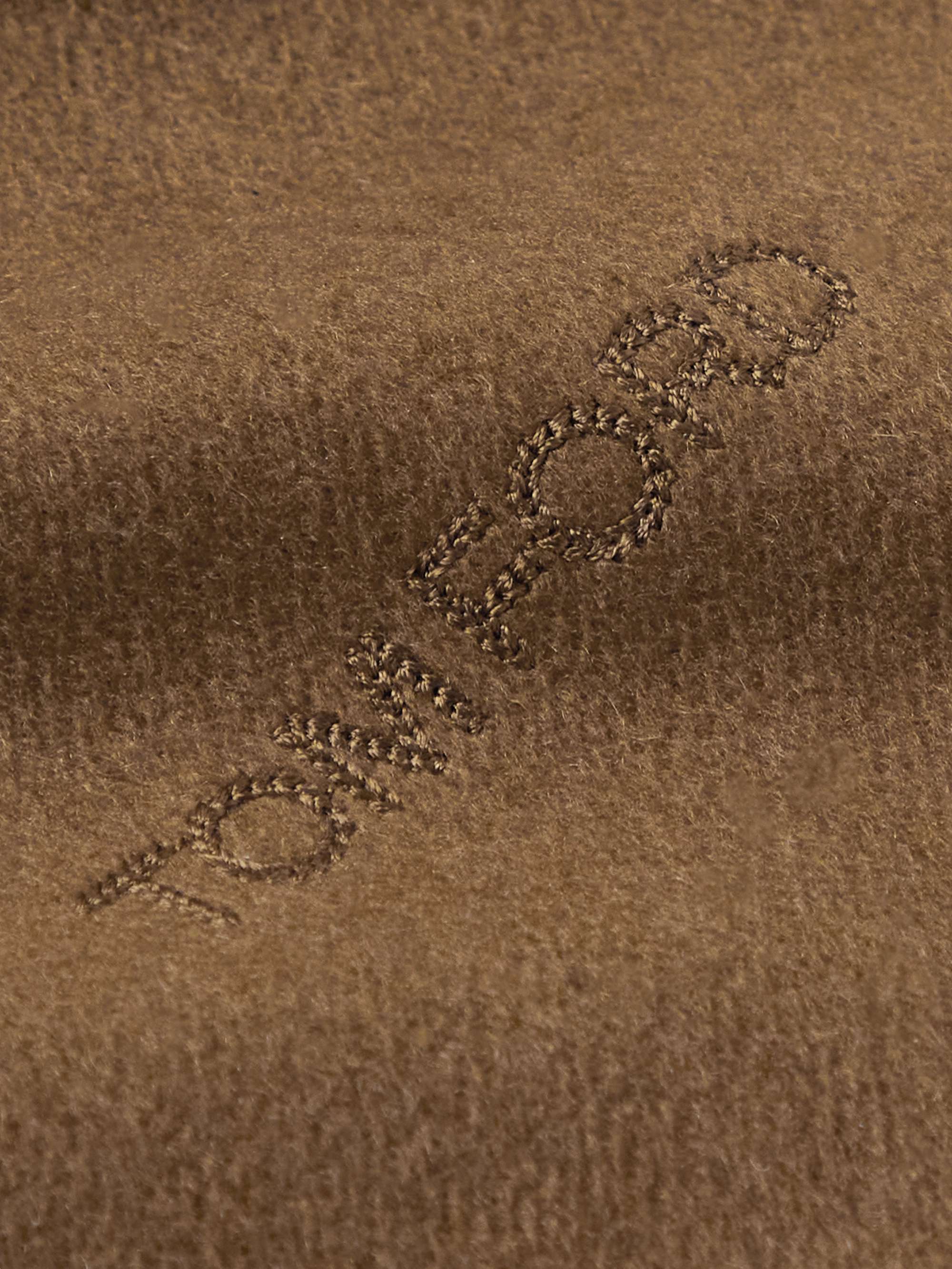 TOM FORD Logo-Embroidered Fringed Cashmere Scarf