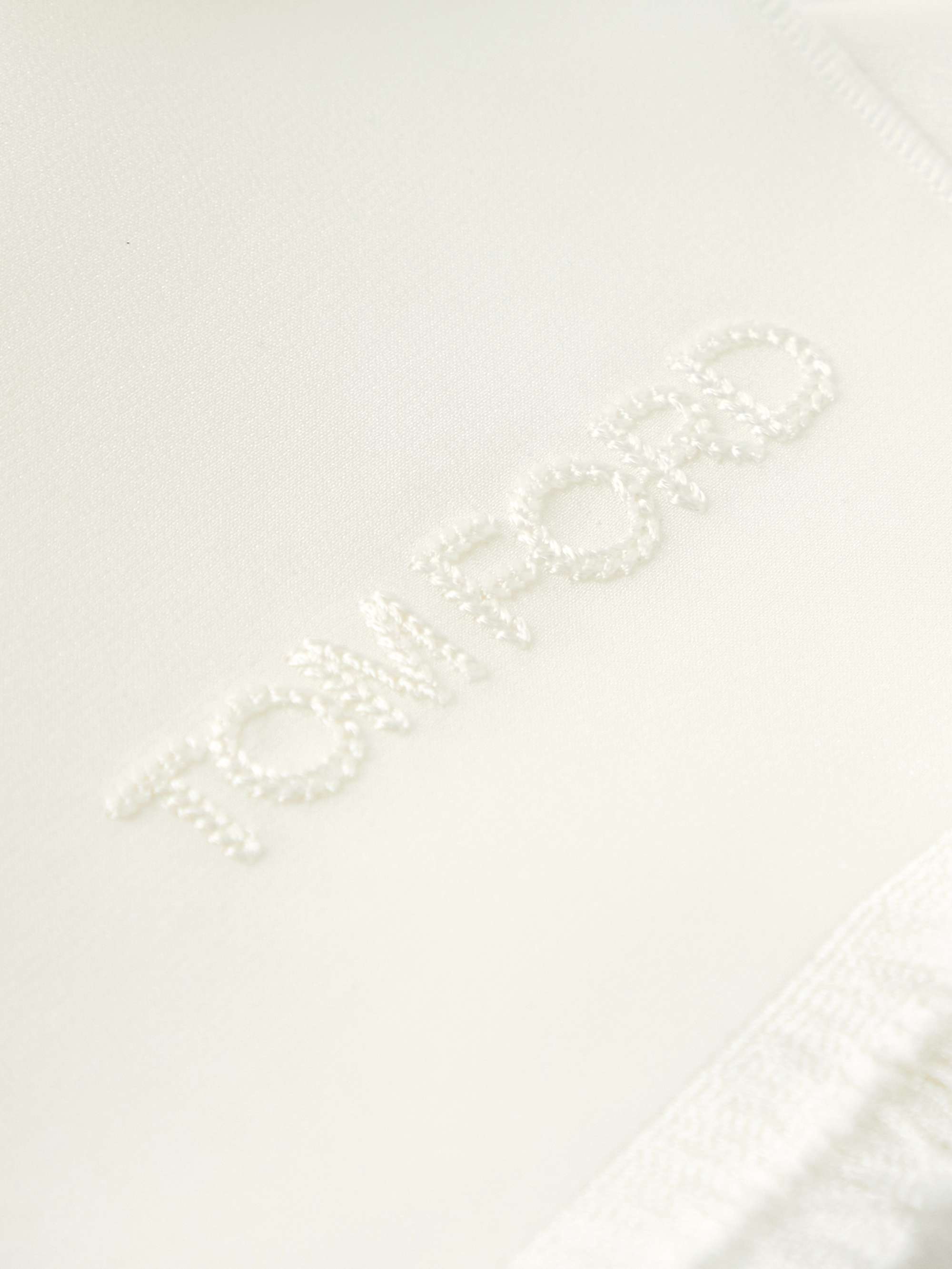 TOM FORD Logo-Embroidered Frayed Silk-Crepe Scarf