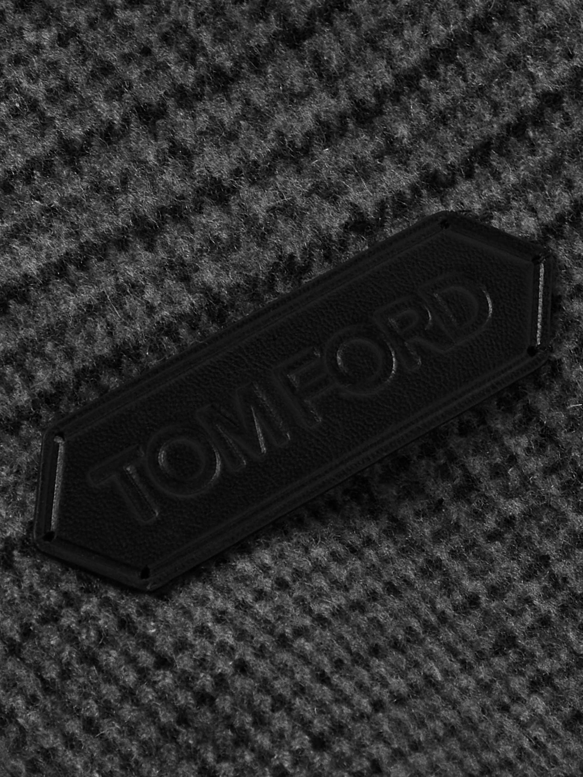 TOM FORD Prince of Wales Checked Wool and Cashmere-Blend Scarf