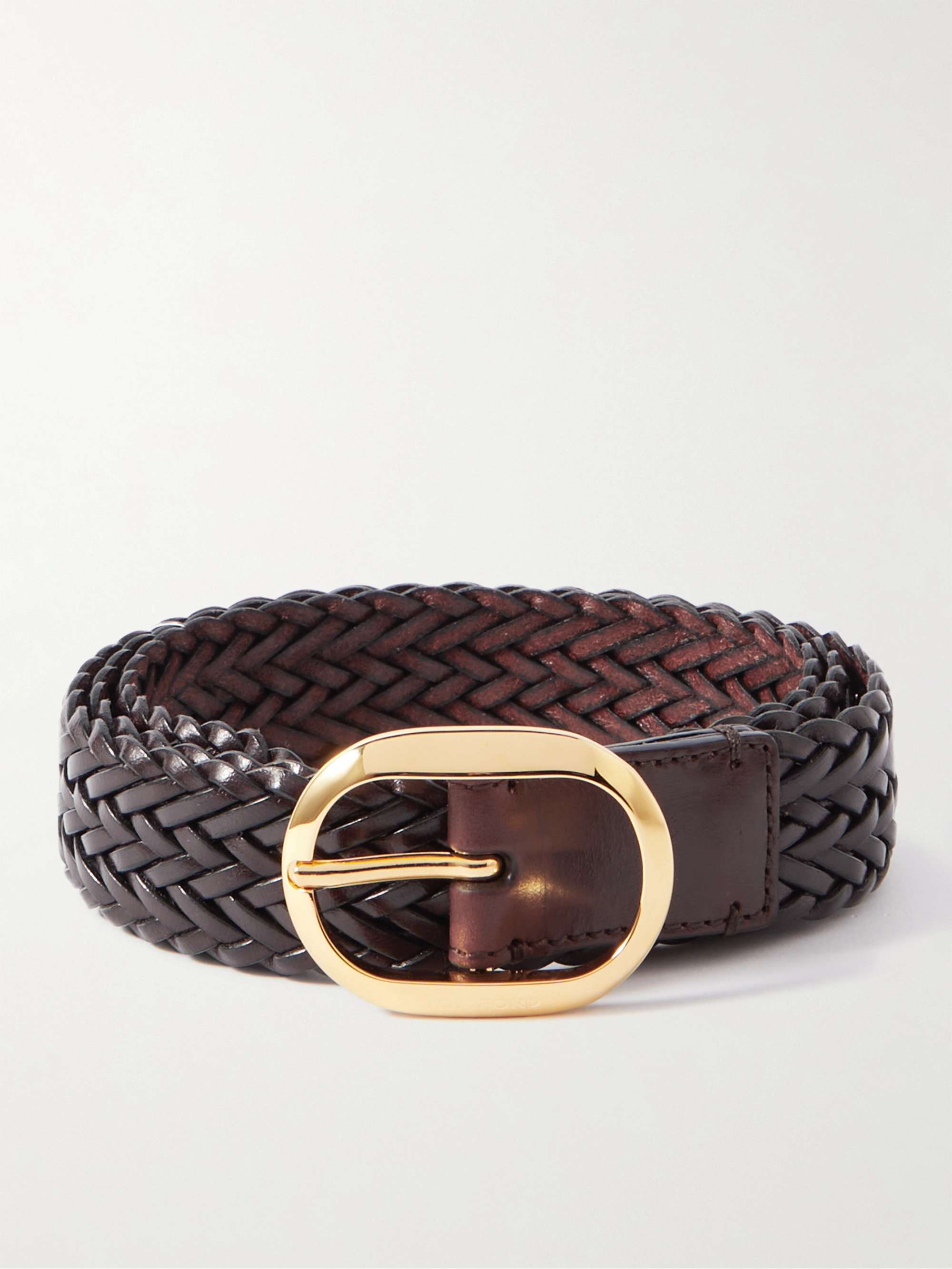 TOM FORD 3cm Woven Leather Belt for Men | MR PORTER