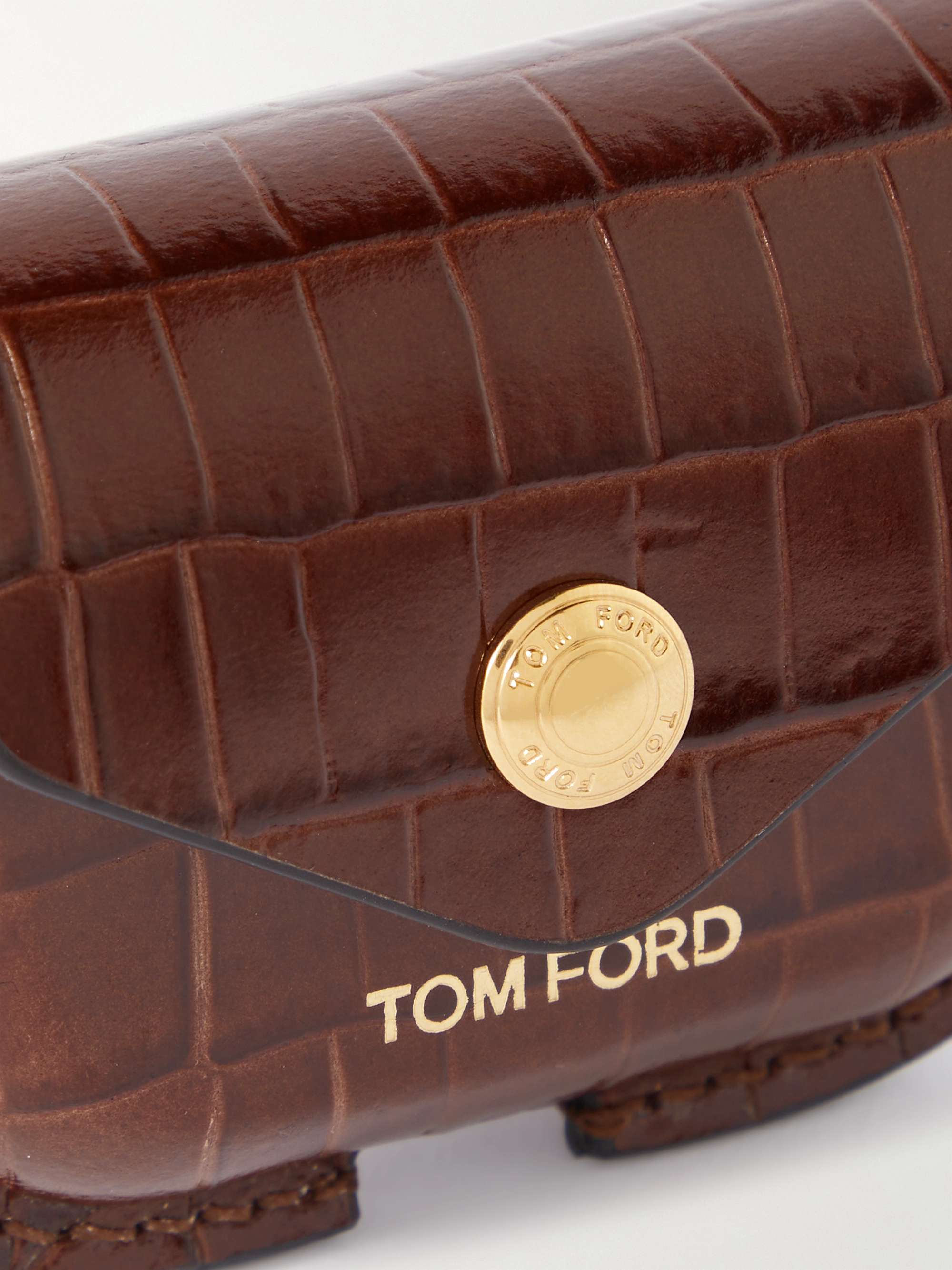 TOM FORD Croc-Effect Leather AirPods Case