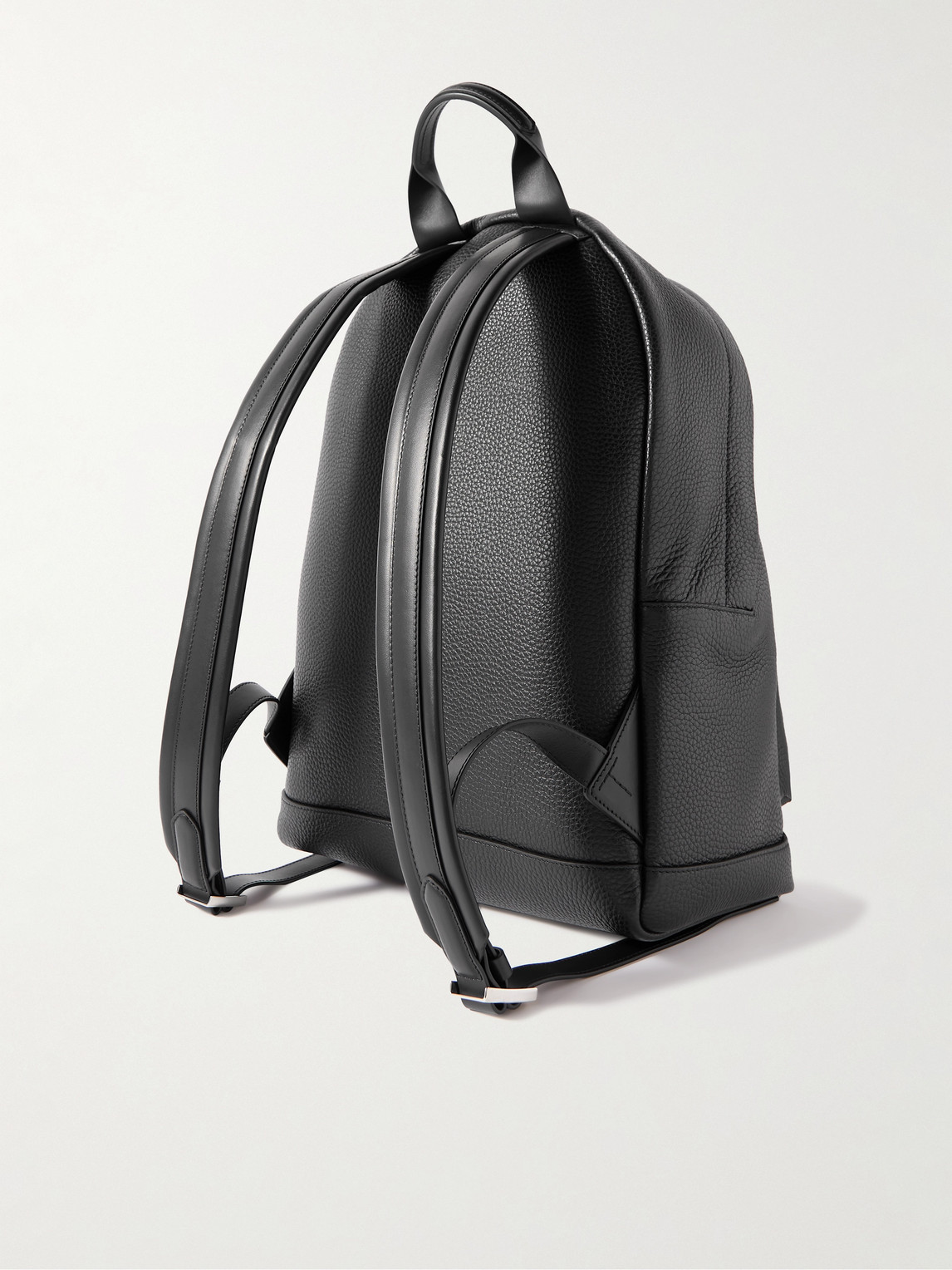 Shop Tom Ford Full-grain Leather Backpack In Black