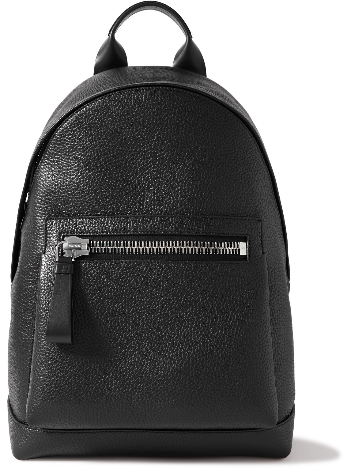Tom Ford Full-grain Leather Backpack In Black