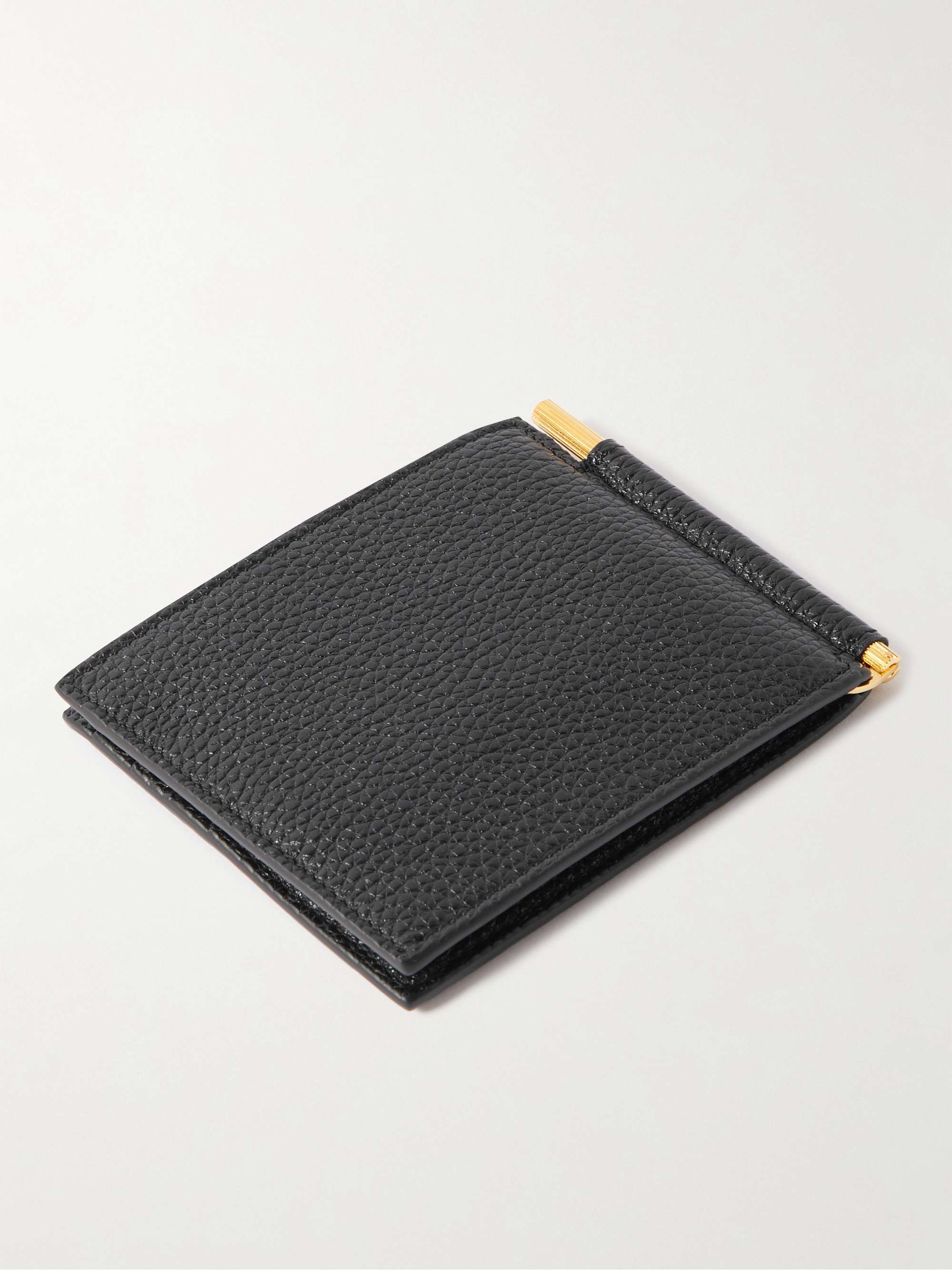 TOM FORD Full-Grain Leather Billfold Wallet with Money Clip