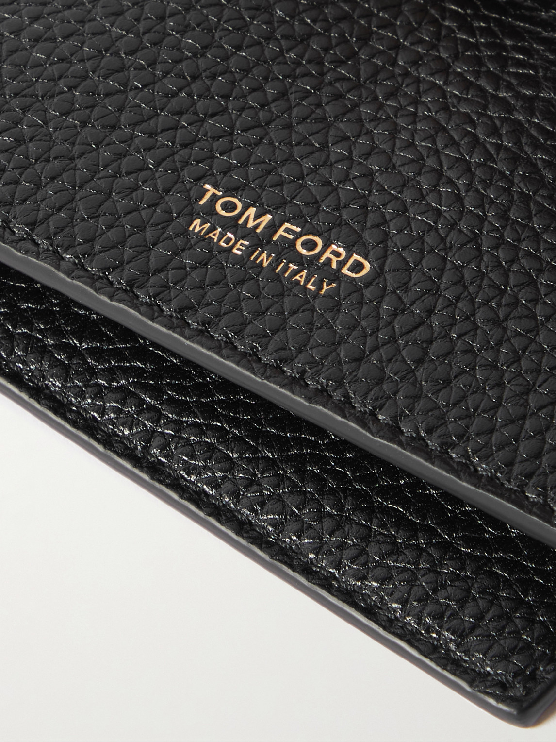 Tom Ford Full-grain Leather Billfold Wallet With Money Clip In Black