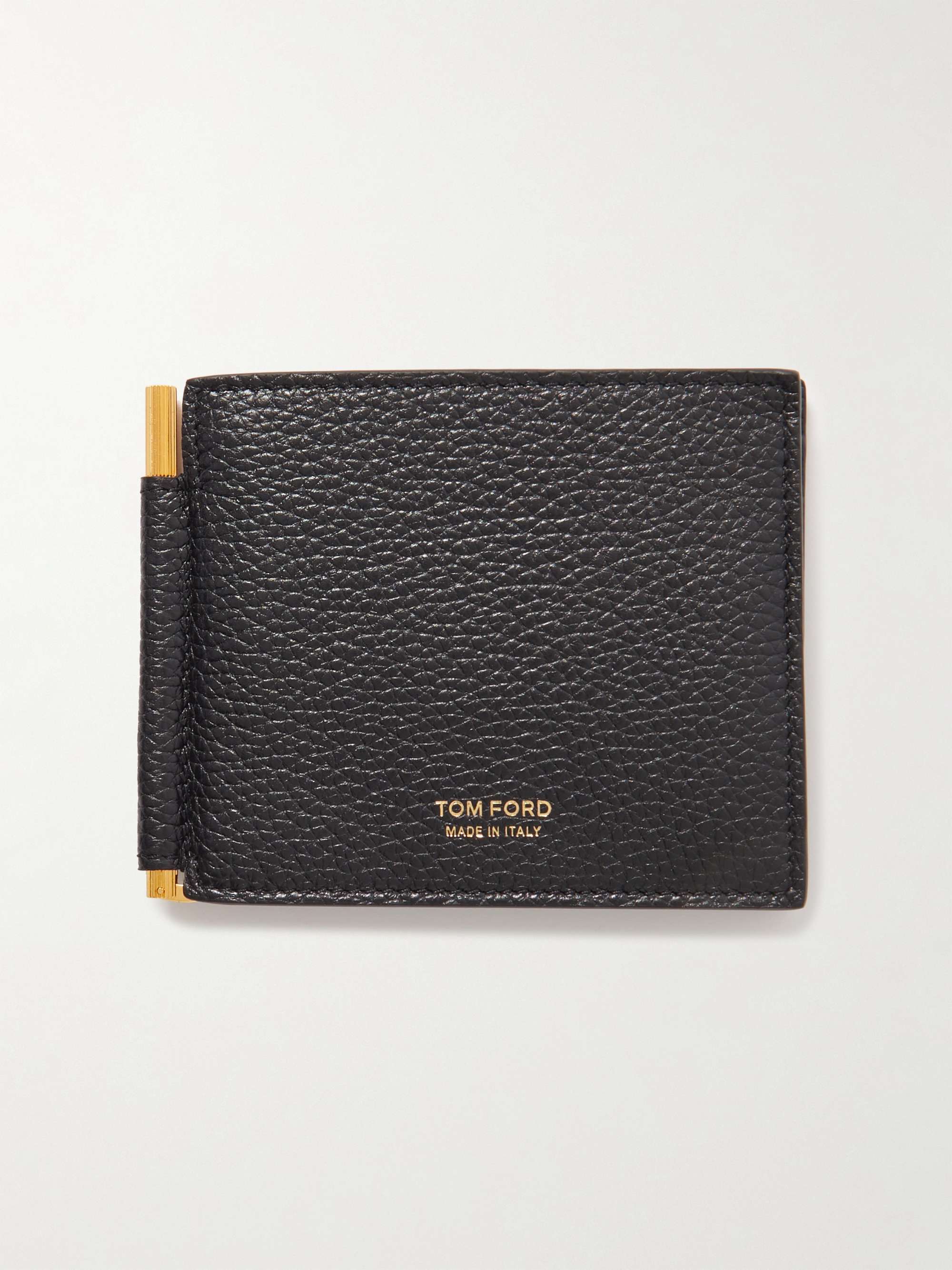 TOM FORD Full-Grain Leather Billfold Wallet with Money Clip