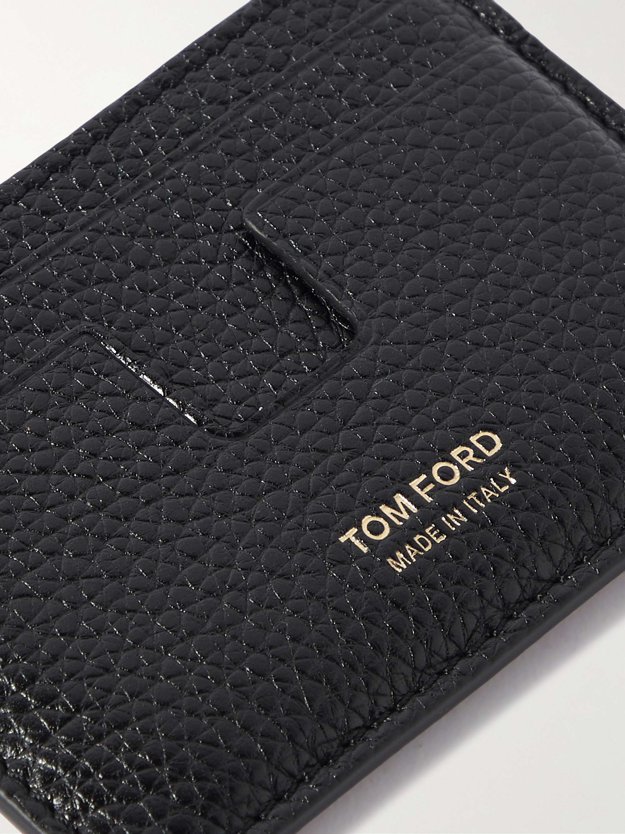 TOM FORD Colour-Block Full-Grain Leather Cardholder