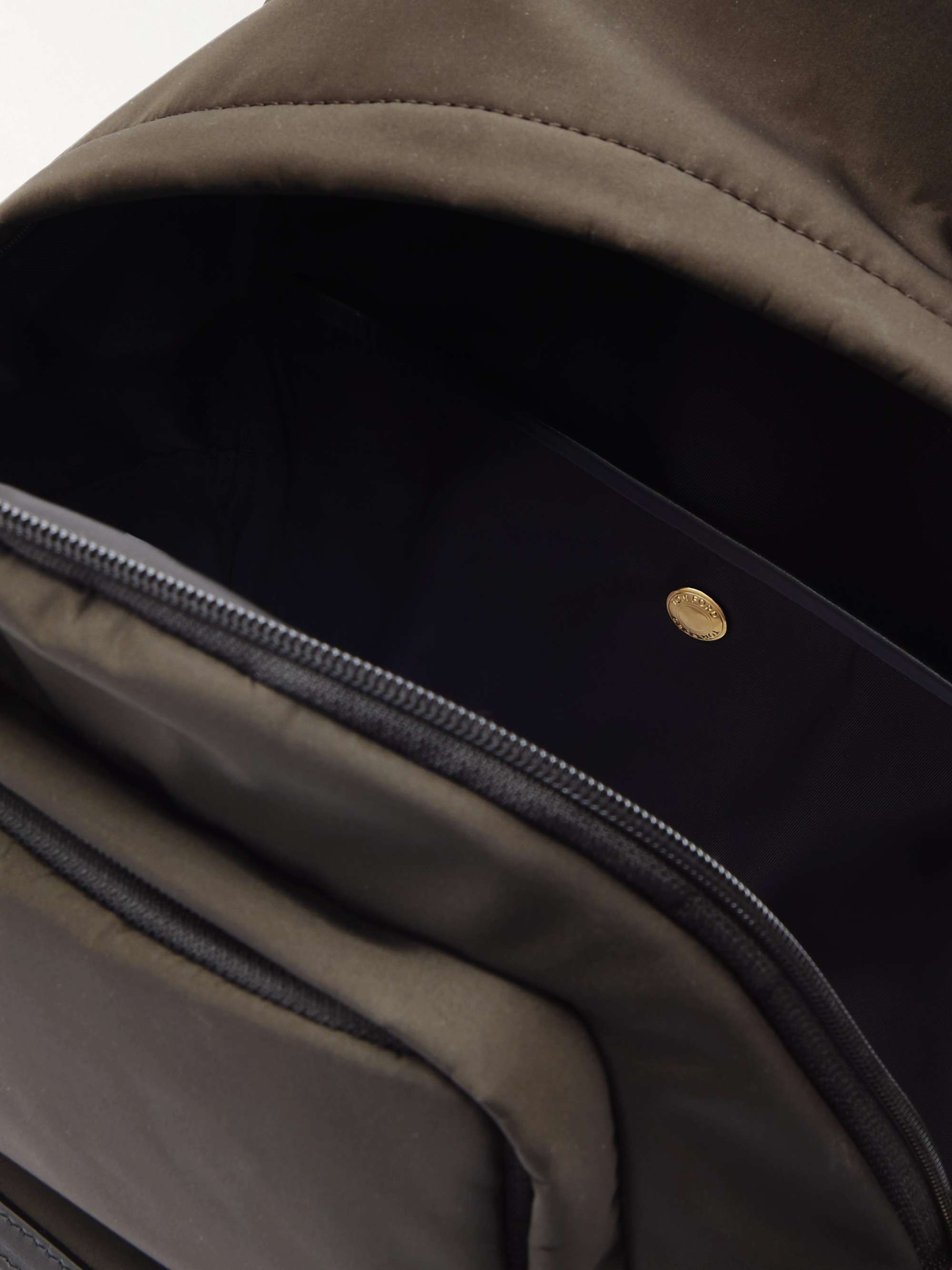 TOM FORD Leather-Trimmed Recycled-Nylon Backpack