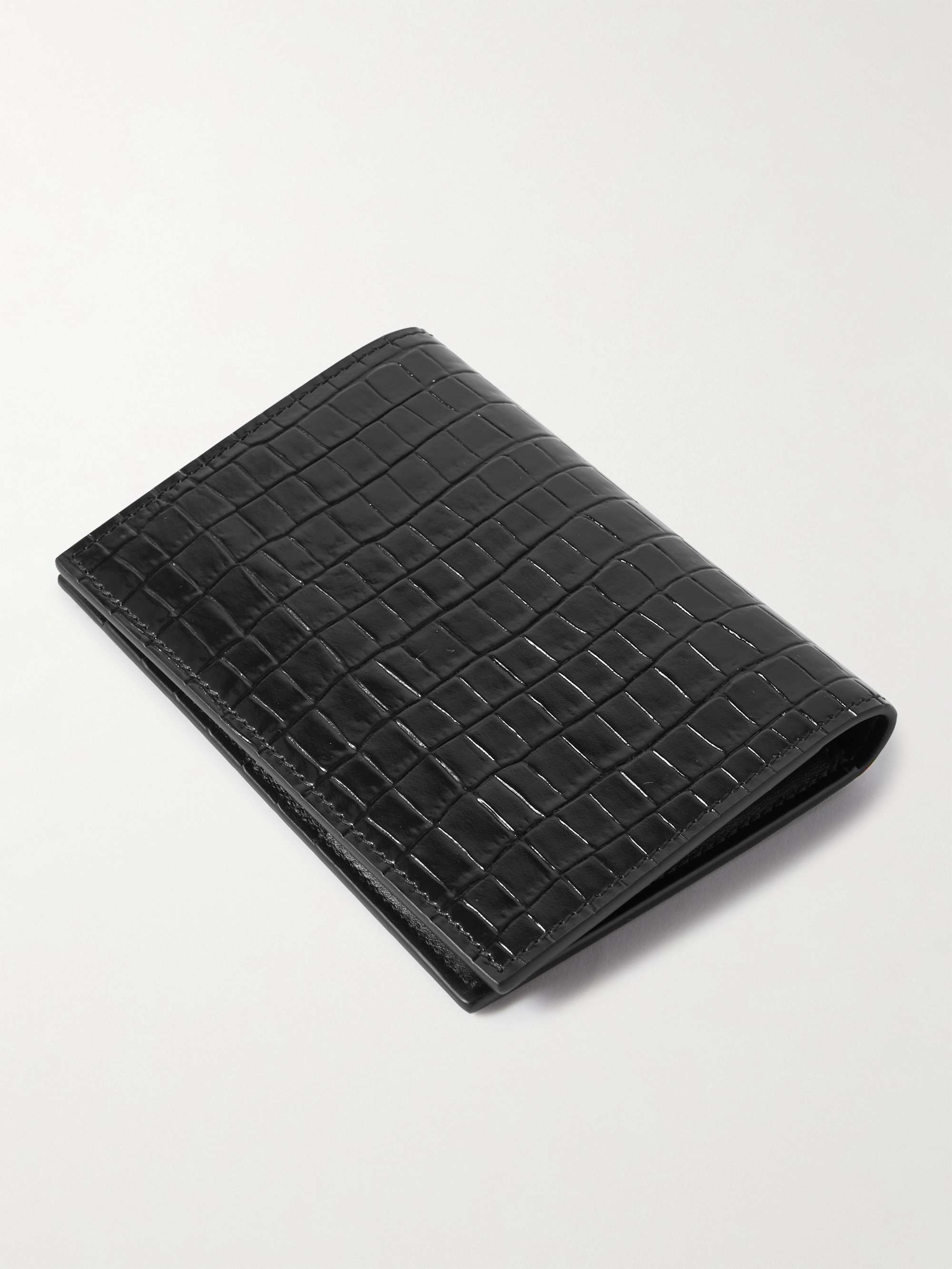 TOM FORD Croc-Effect Leather Passport Cover