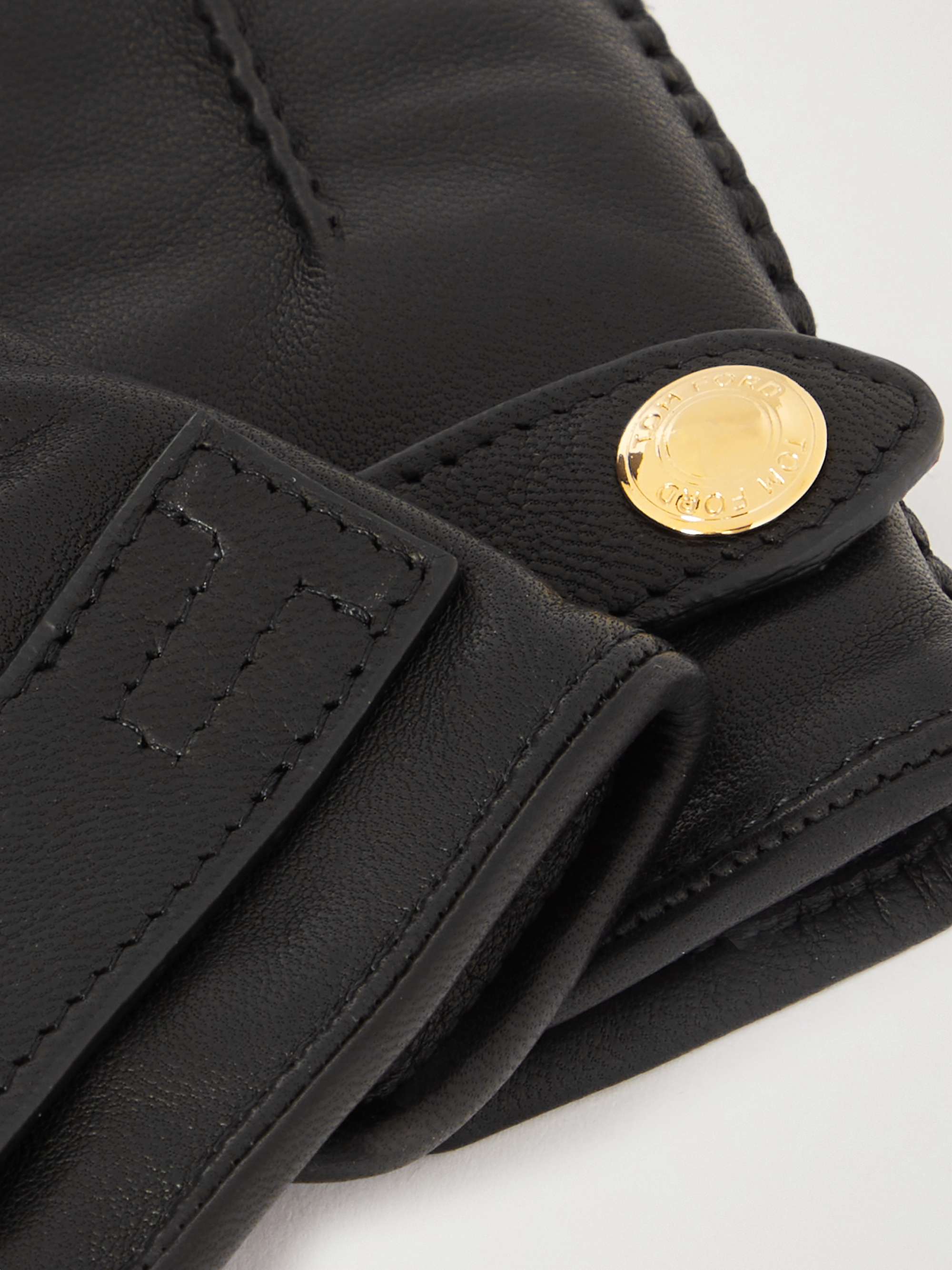 TOM FORD Cashmere-Lined Full-Grain Leather Gloves