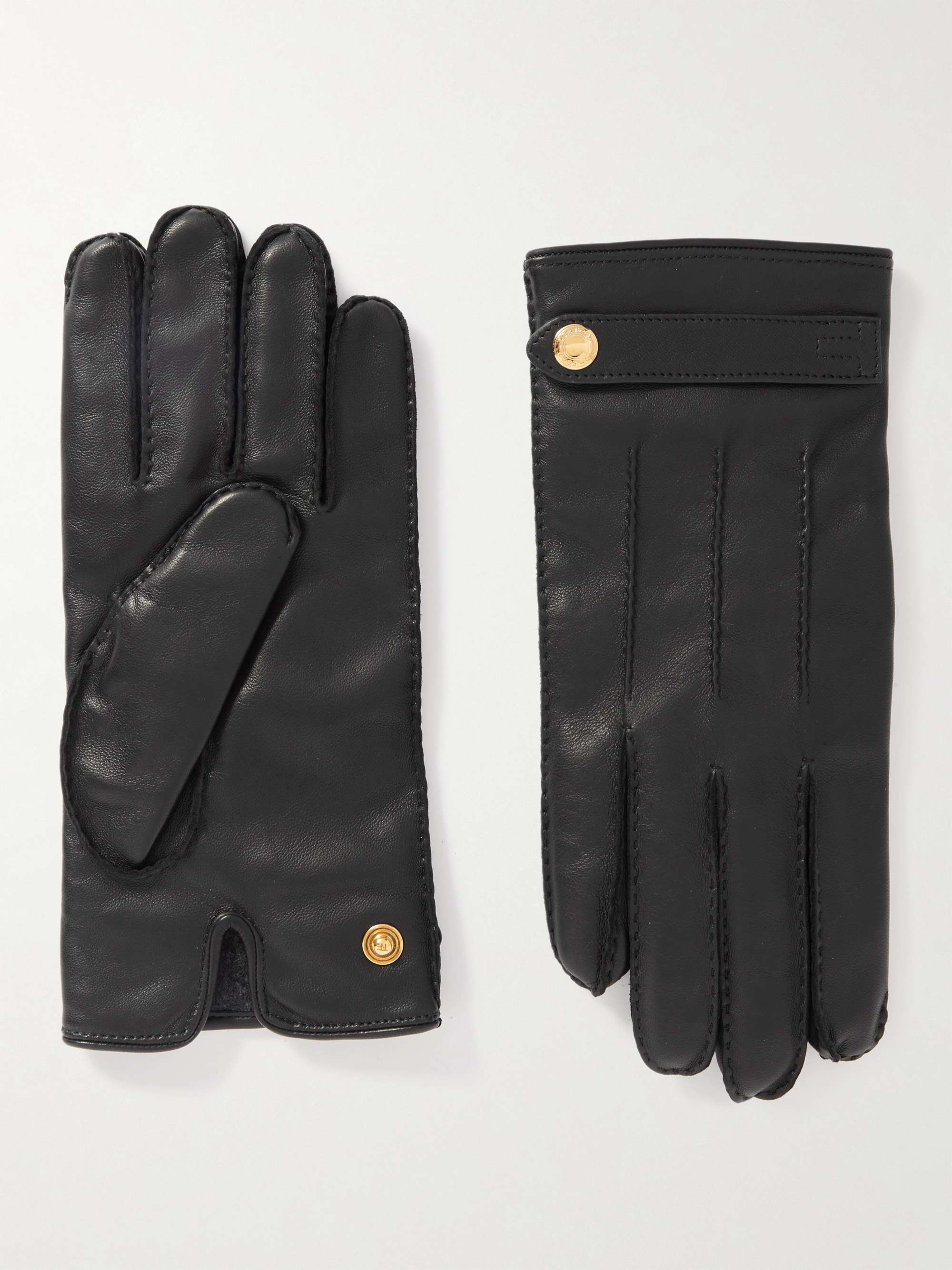 TOM FORD Cashmere-Lined Full-Grain Leather Gloves | MR PORTER