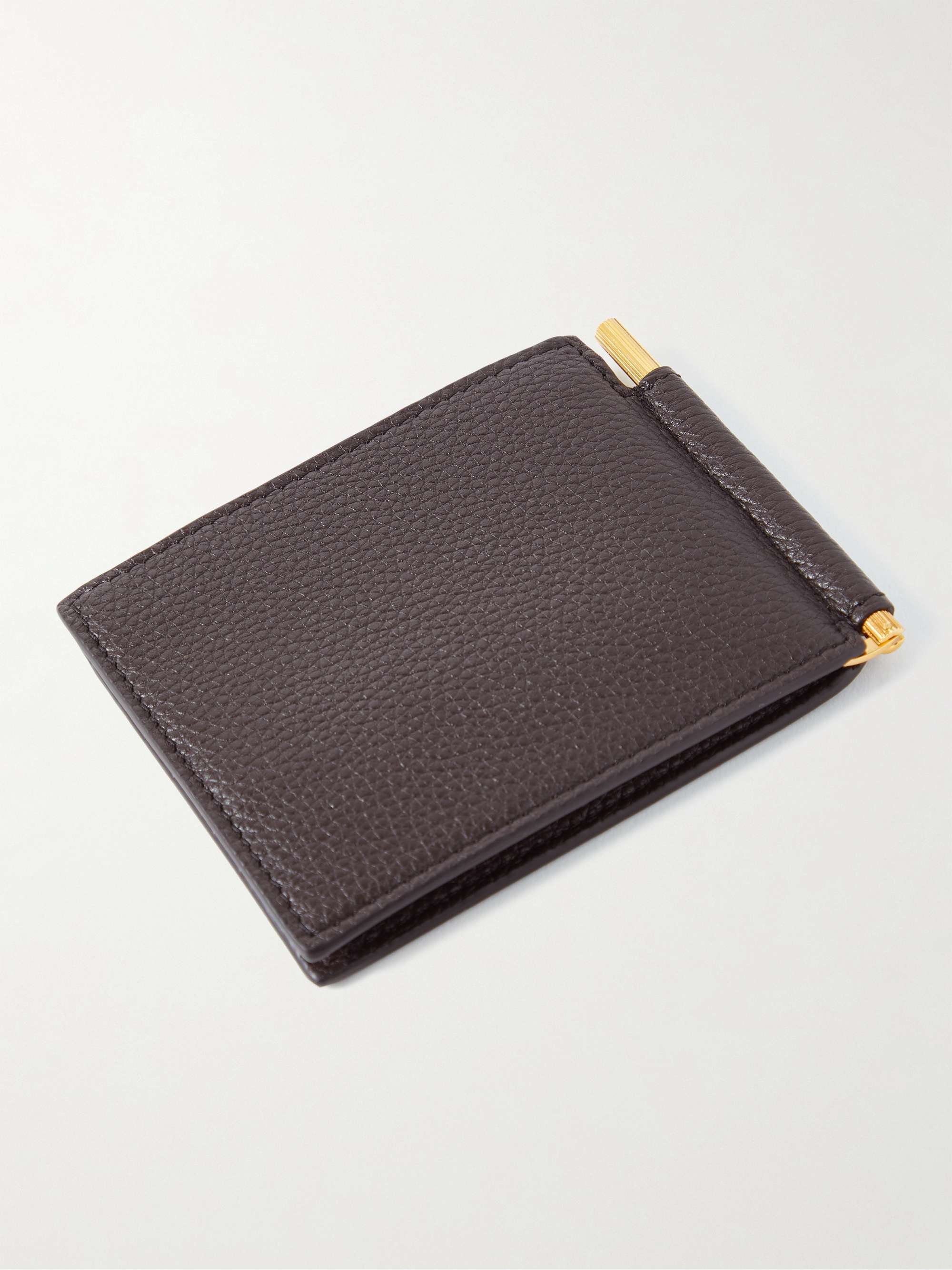 TOM FORD Full-Grain Leather Billfold Wallet with Money Clip