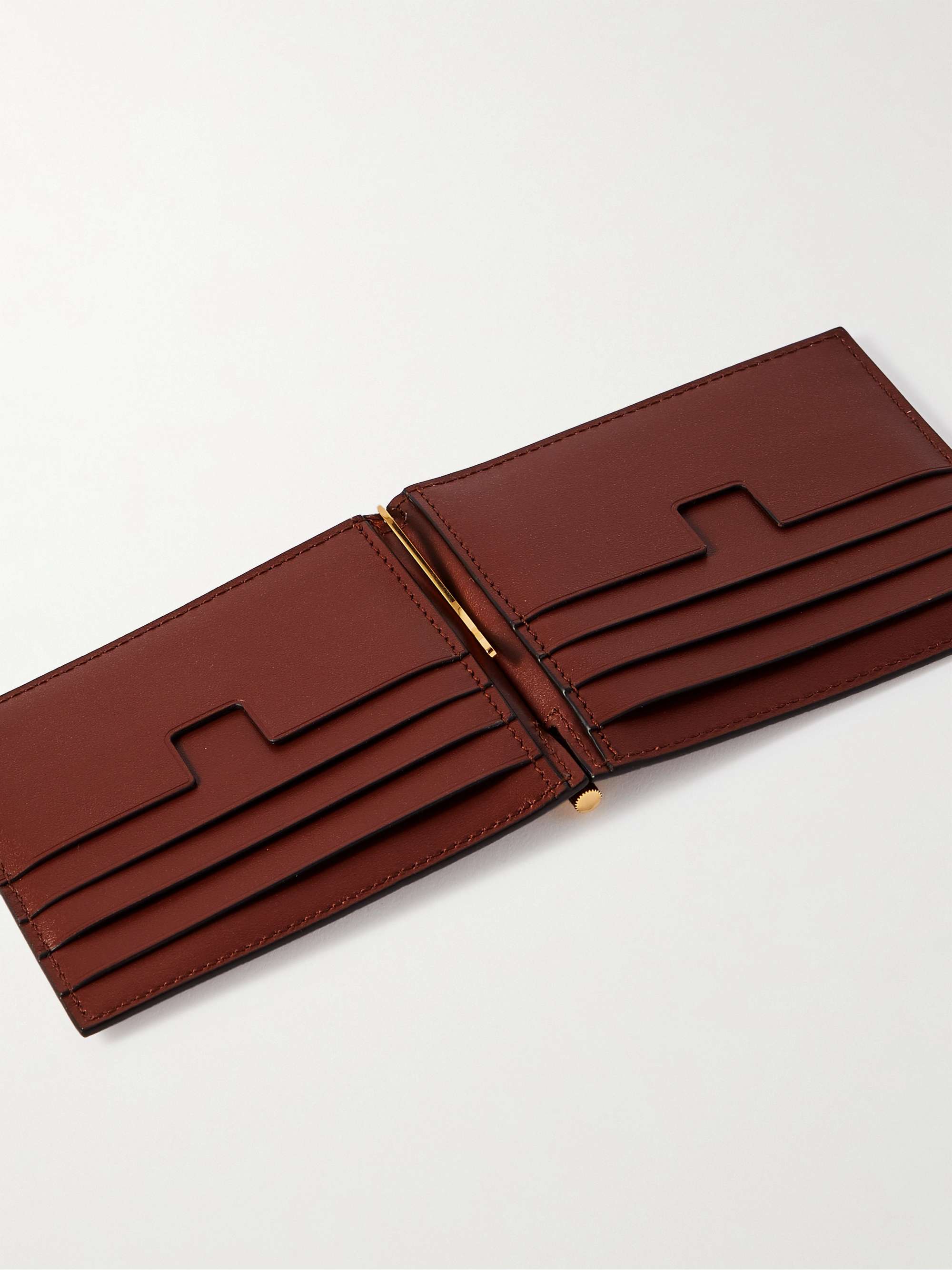 TOM FORD Croc-Effect Leather Bifold Wallet with Money Clip