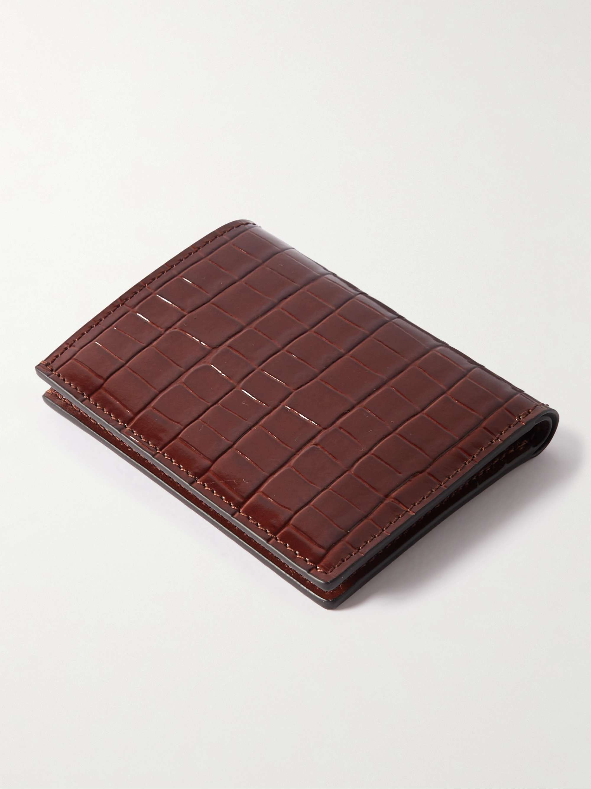 TOM FORD Croc-Effect Leather Bifold Cardholder