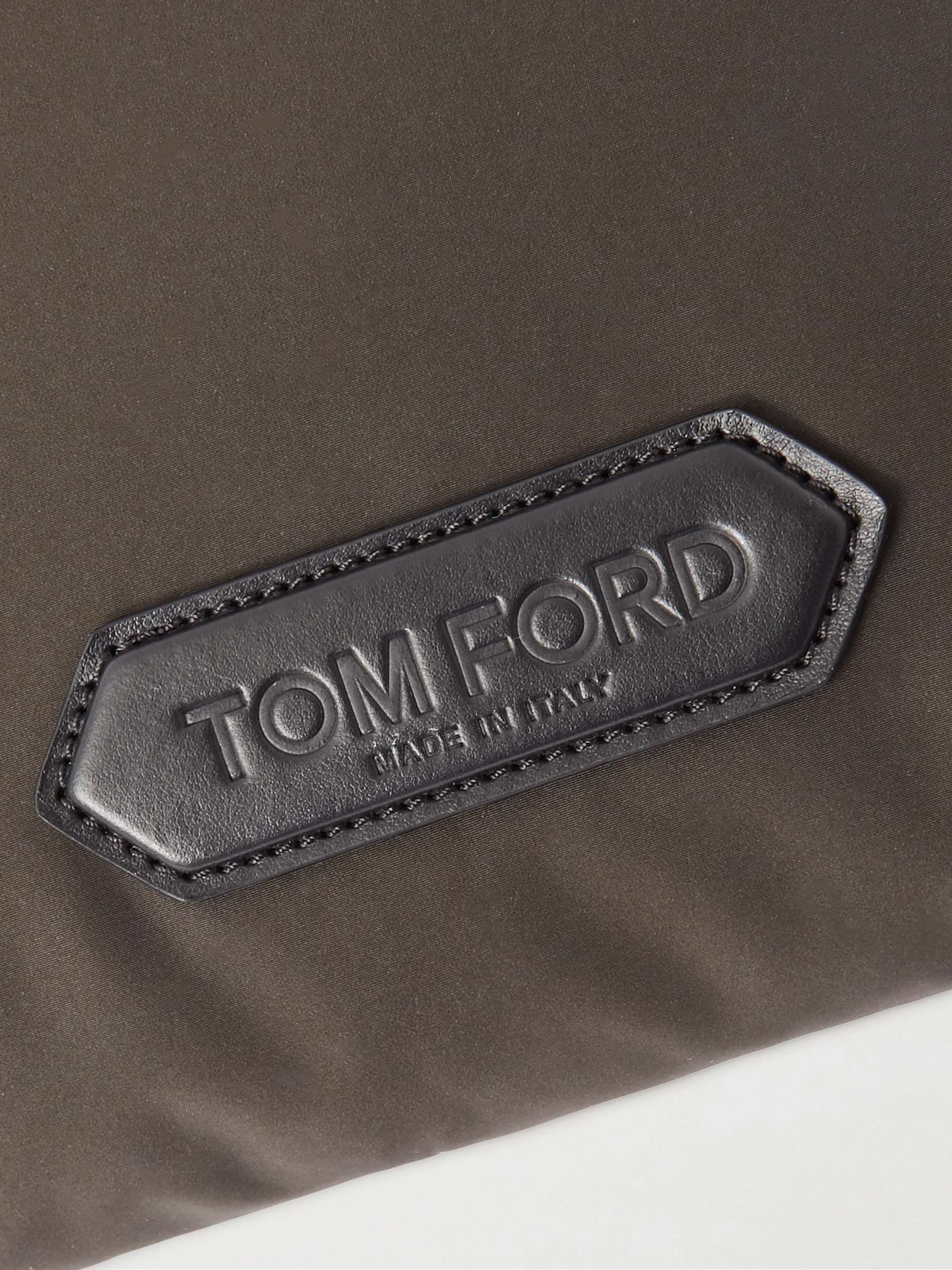 TOM FORD Leather-Trimmed Shell Document Holder