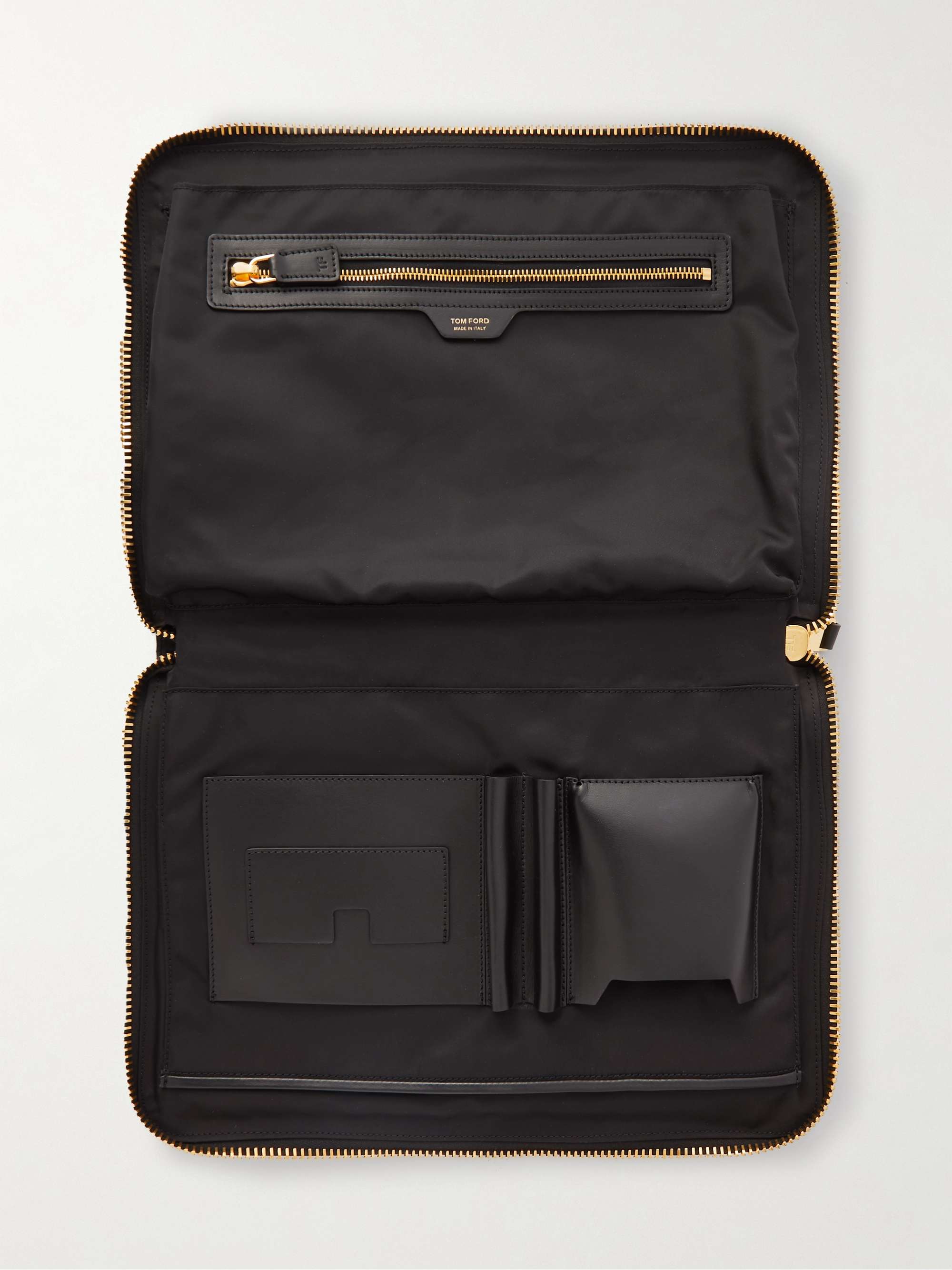 TOM FORD Leather-Trimmed Shell Document Holder
