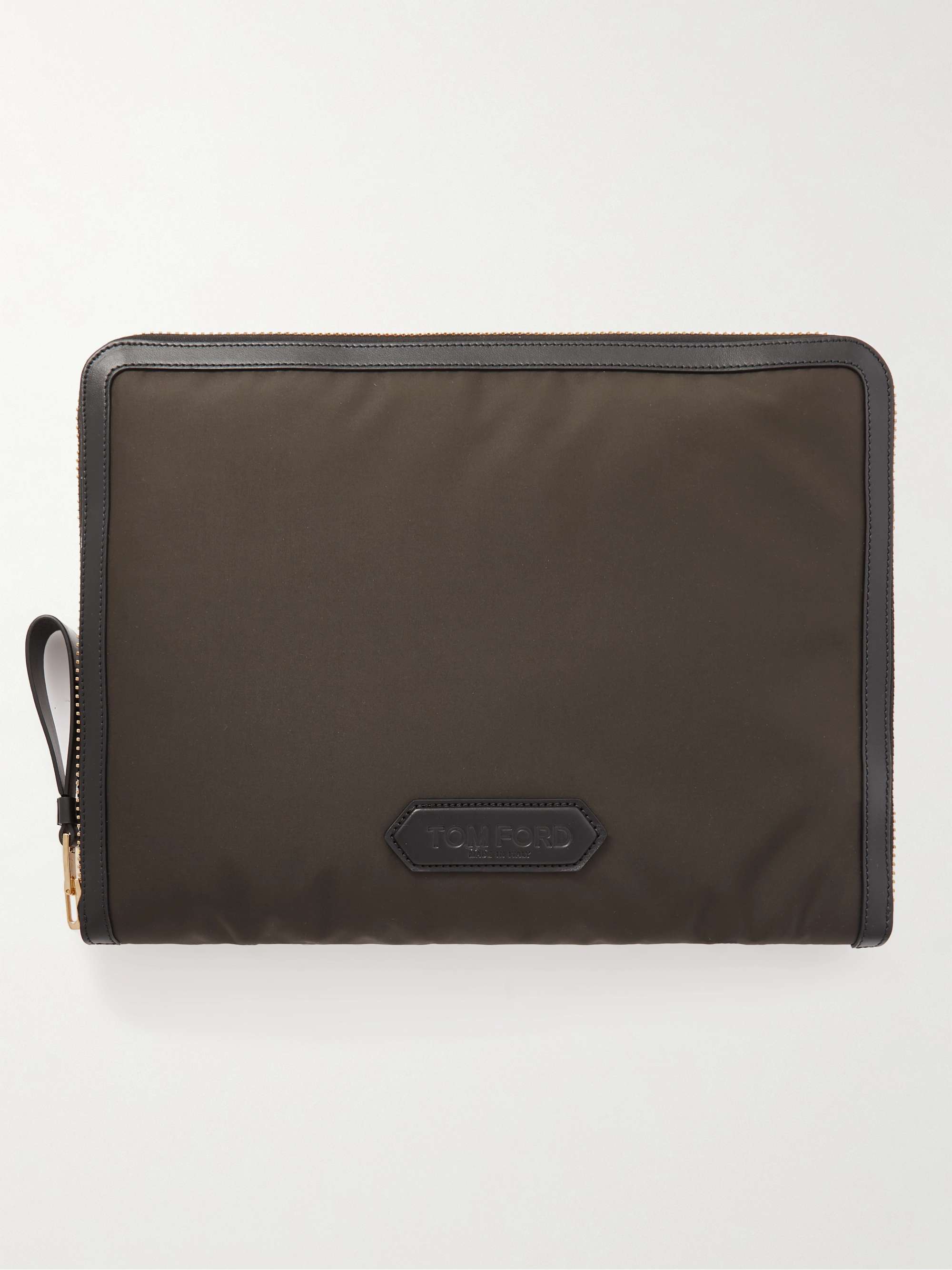 TOM FORD Leather-Trimmed Shell Document Holder